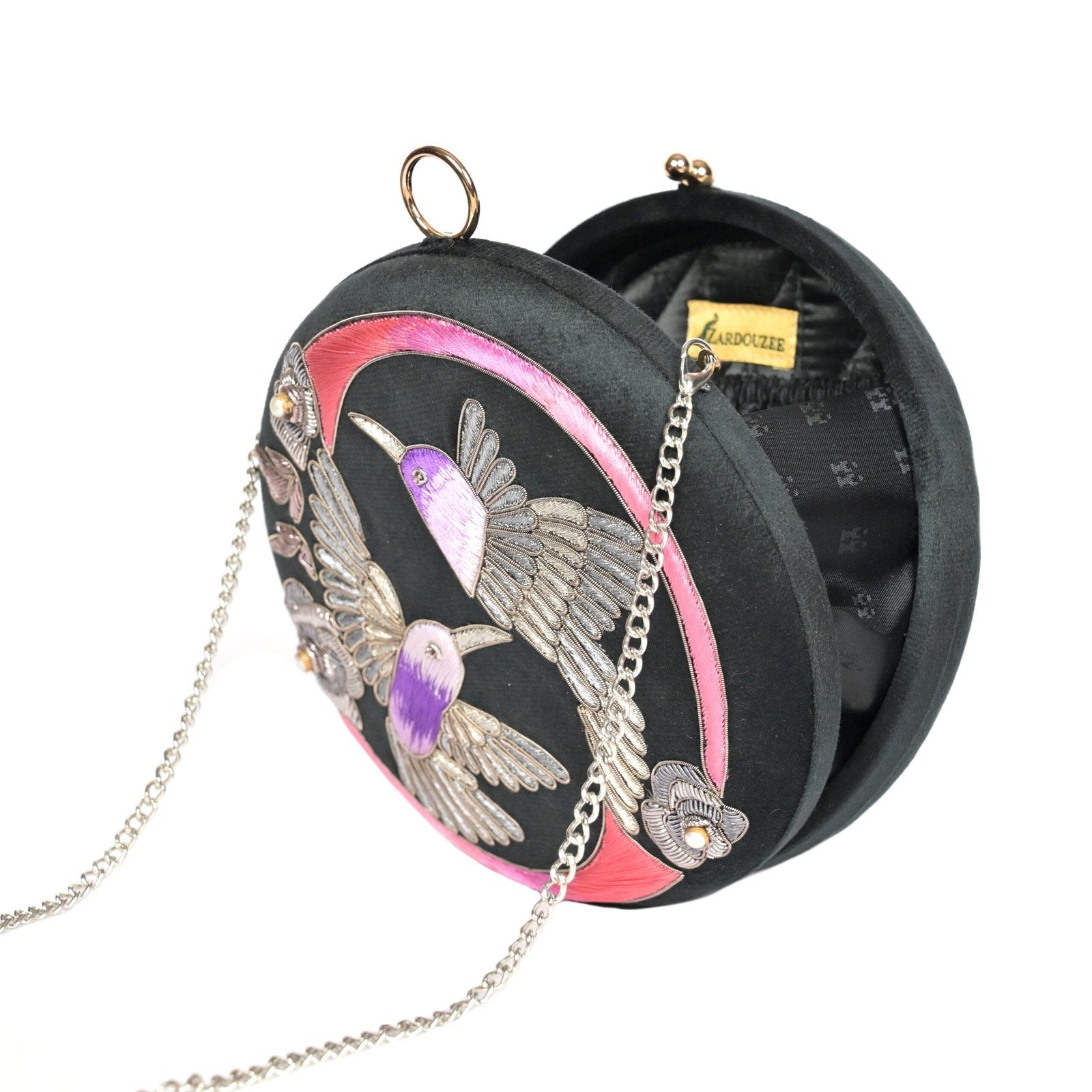 Royal Flight Clutch - Black with Purple Emb image