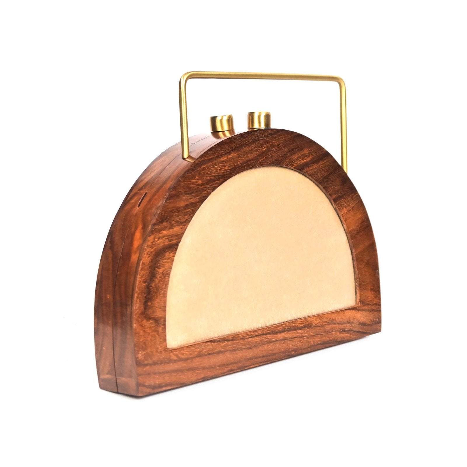 Hand-Embroidered Classic Wooden Handbag image 6