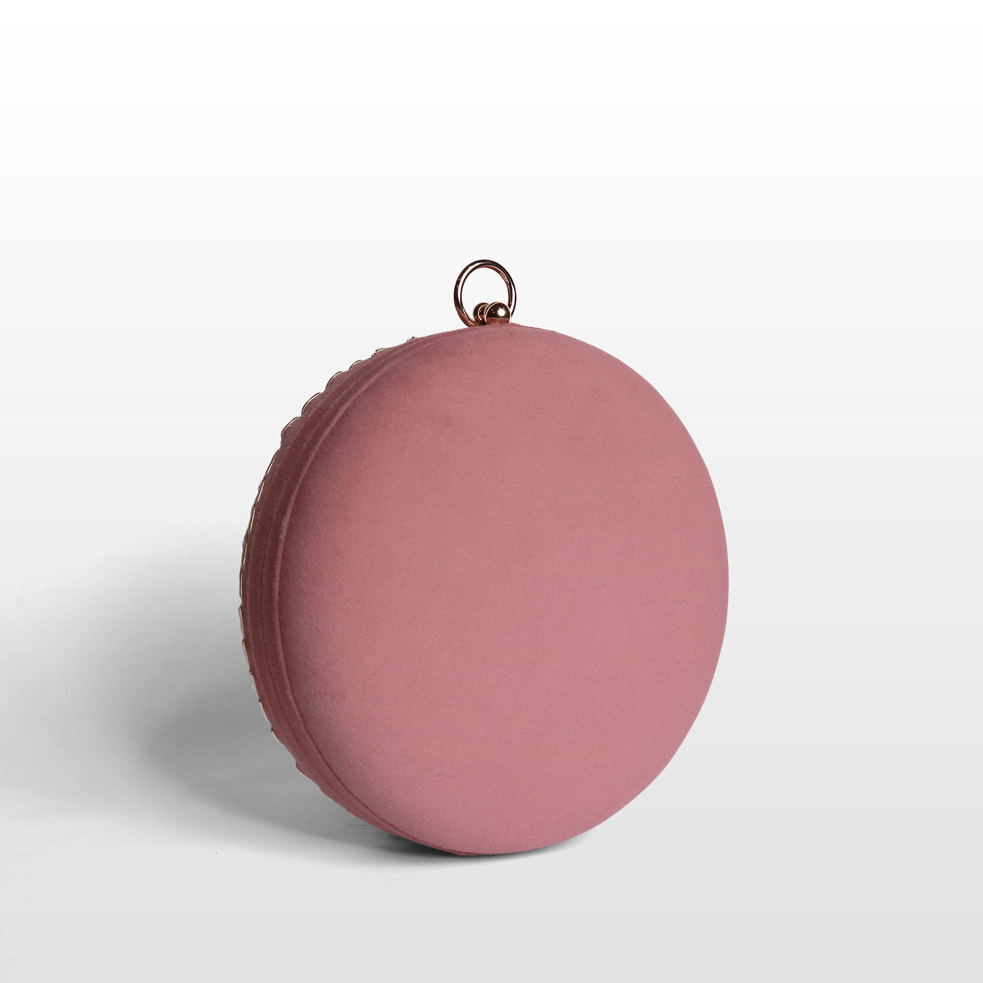 Swan Song in Noir Majesty – Round Zardosi Handbag