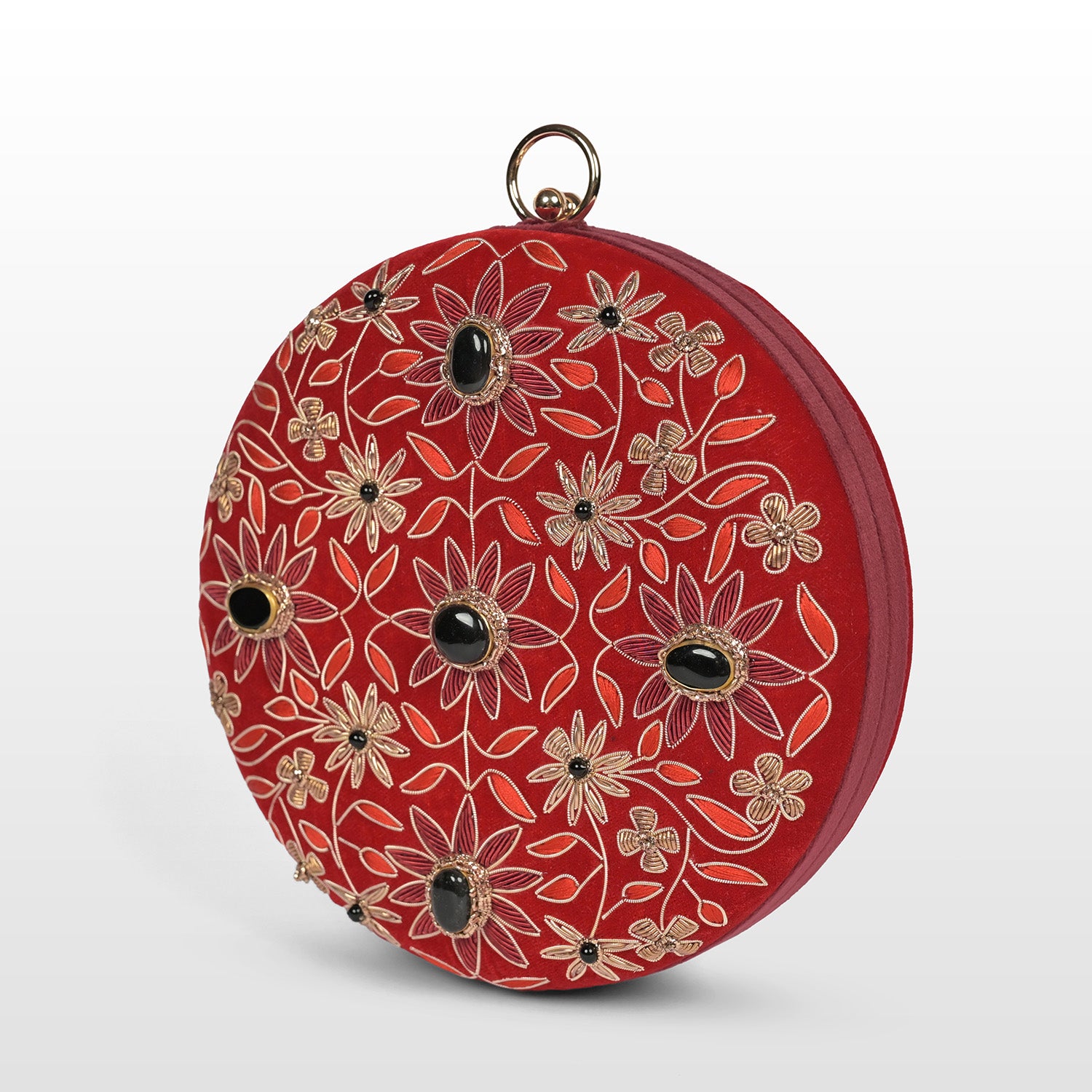 Regal Bloom Round Clutch