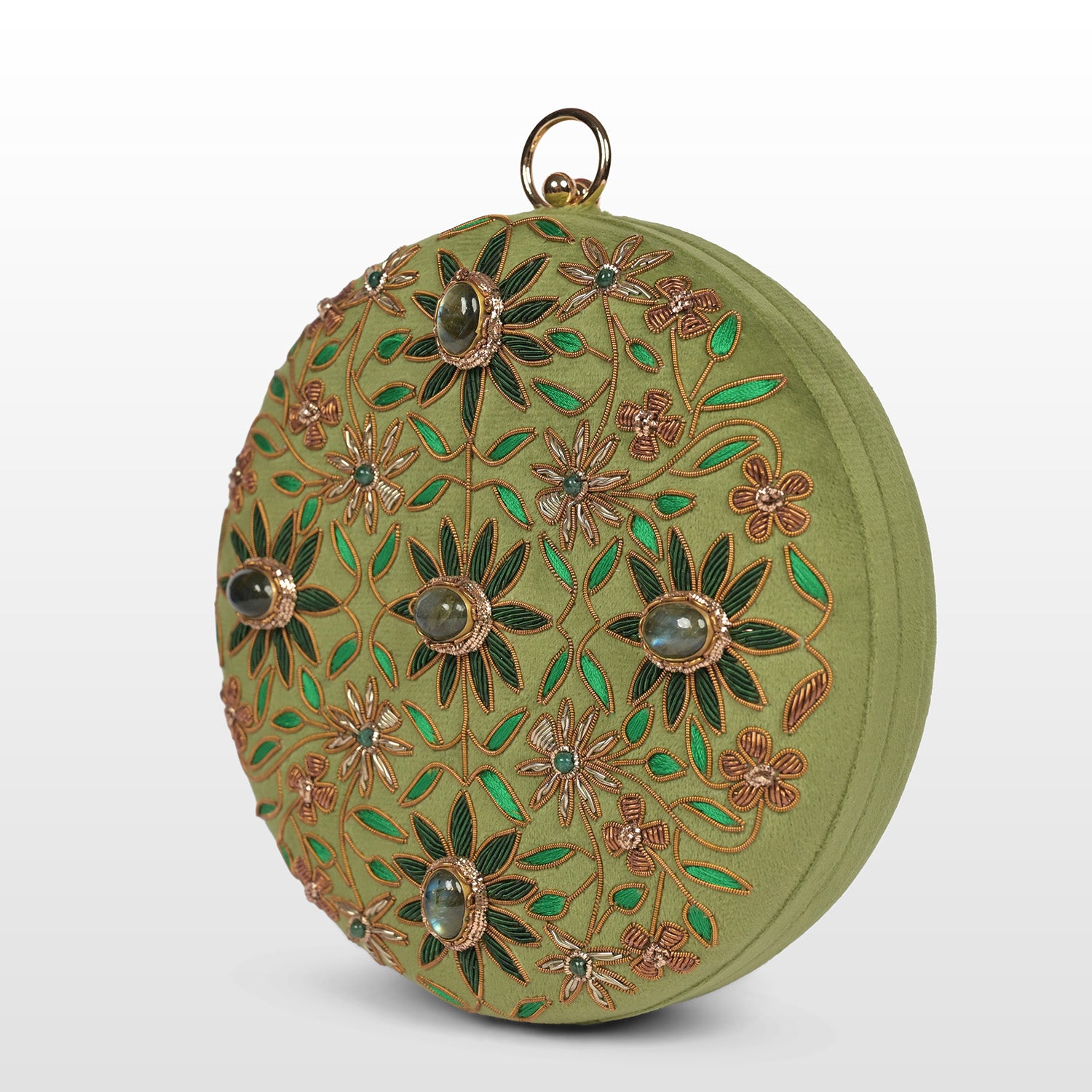 Regal Bloom Round Clutch