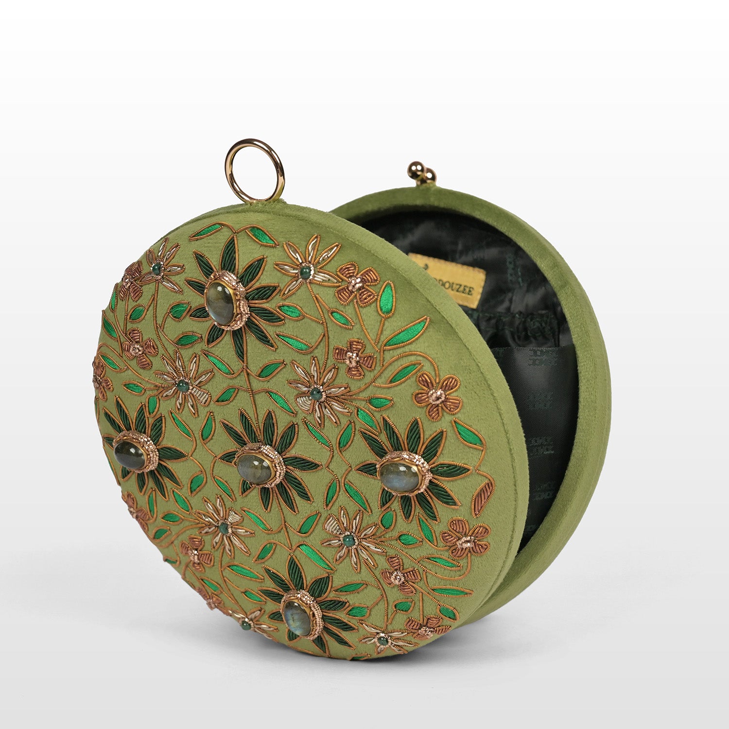 Regal Bloom Round Clutch