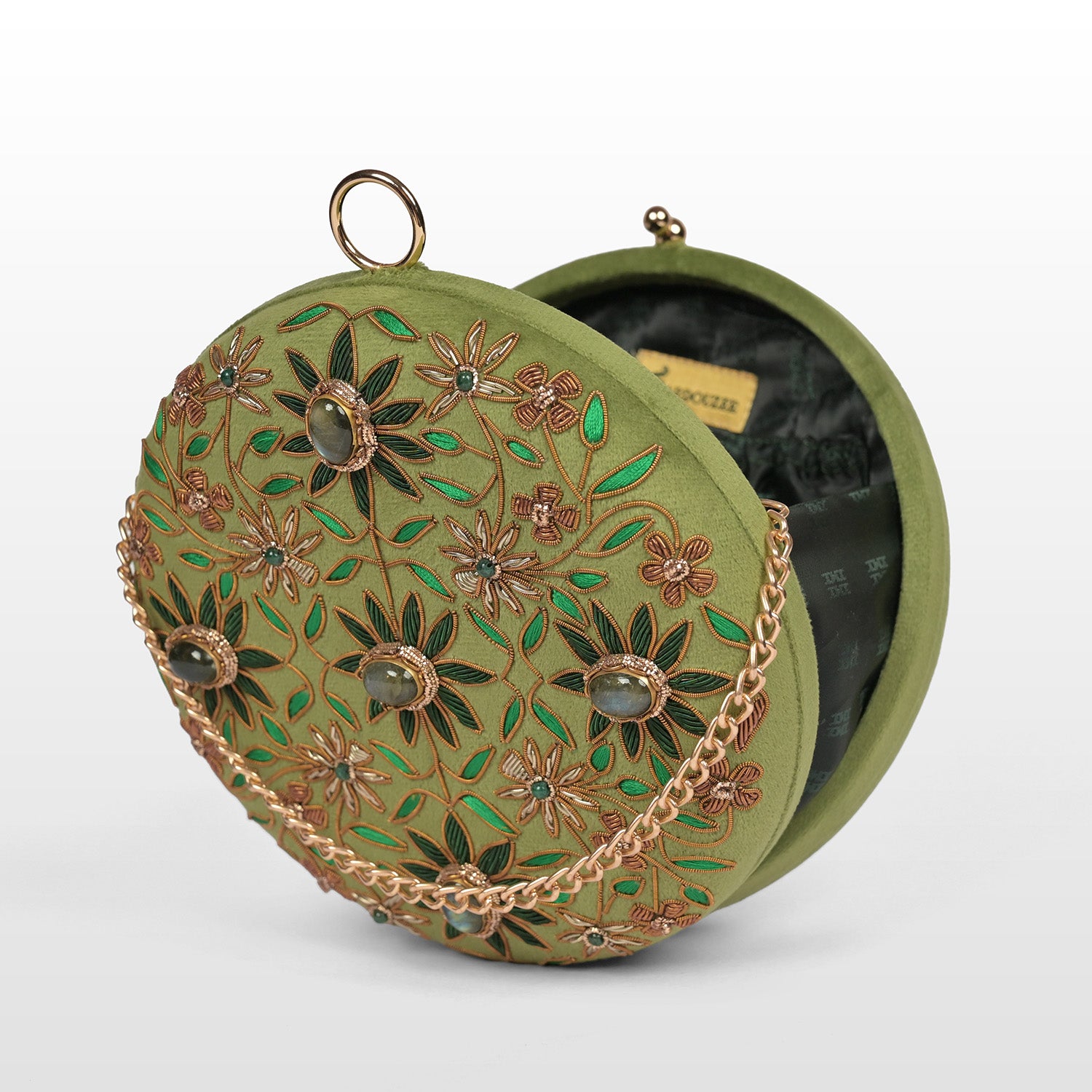 Regal Bloom Round Clutch
