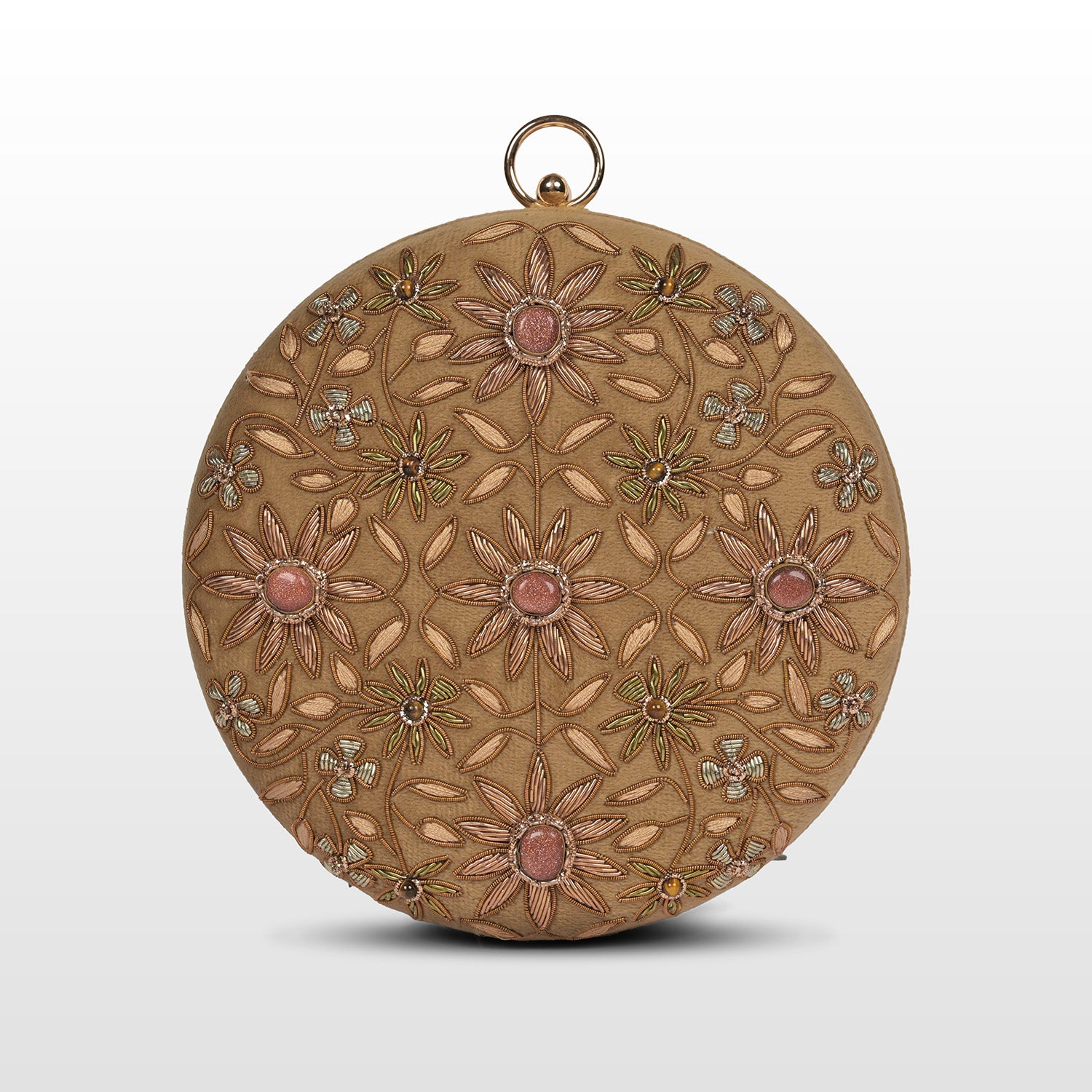 Regal Bloom Round Clutch