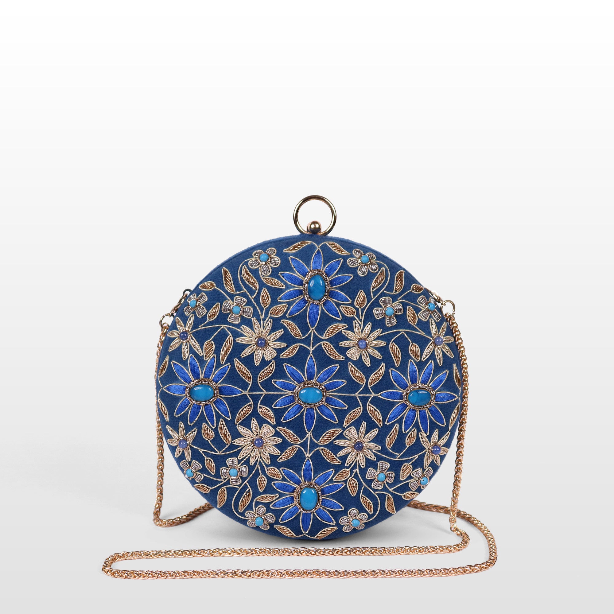 Regal Bloom Round Clutch