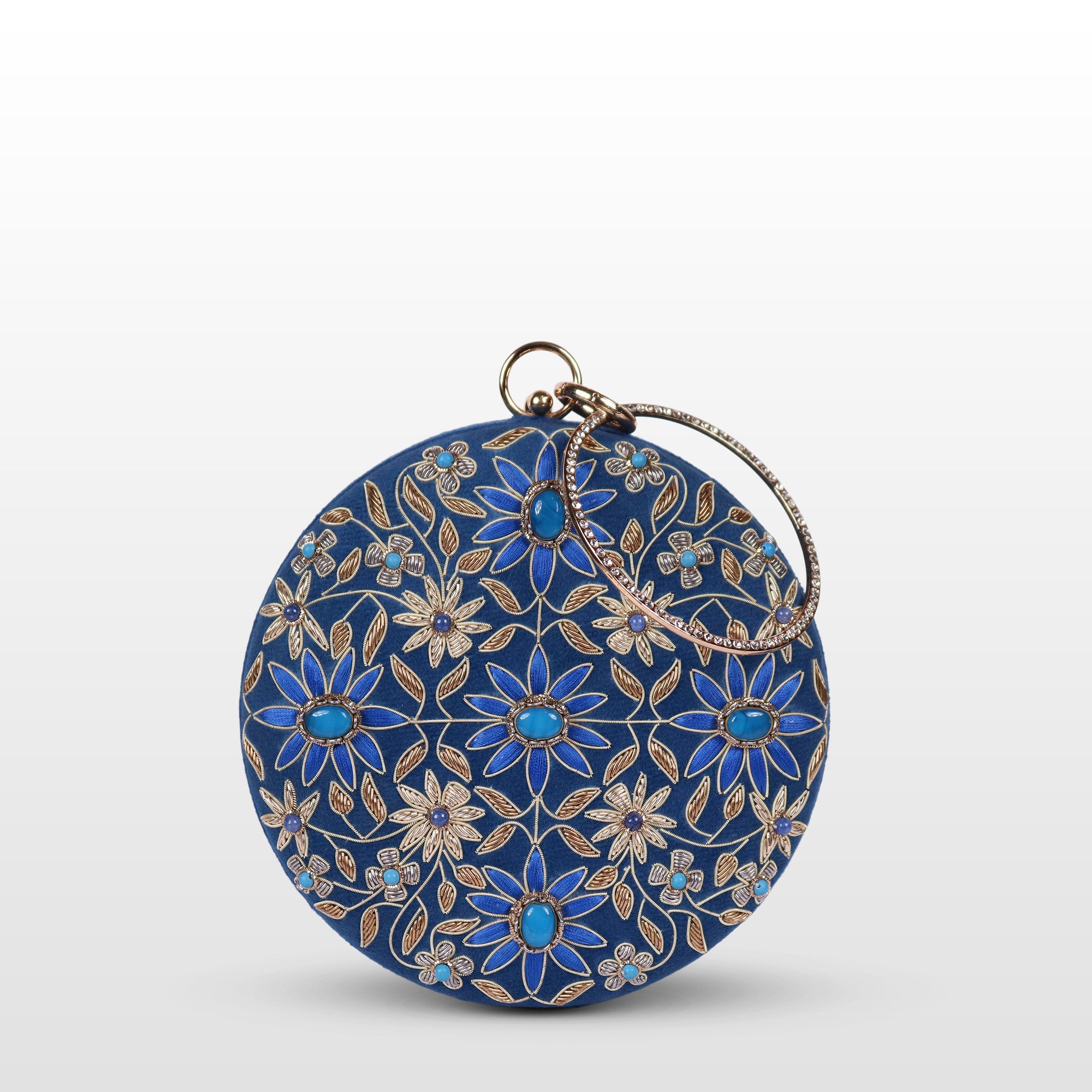 Regal Bloom Round Clutch