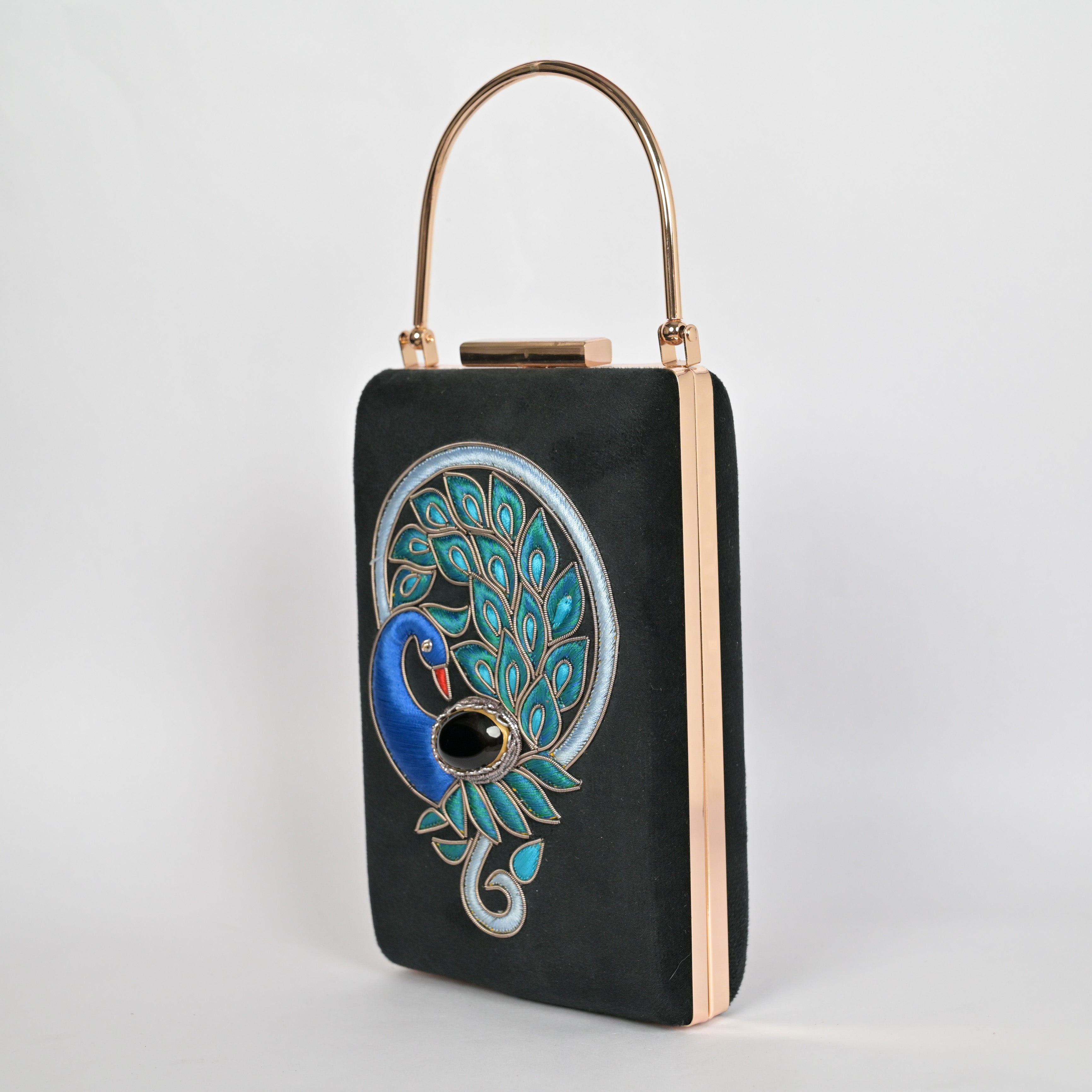 Noor-e-Mor Velvet Clutch