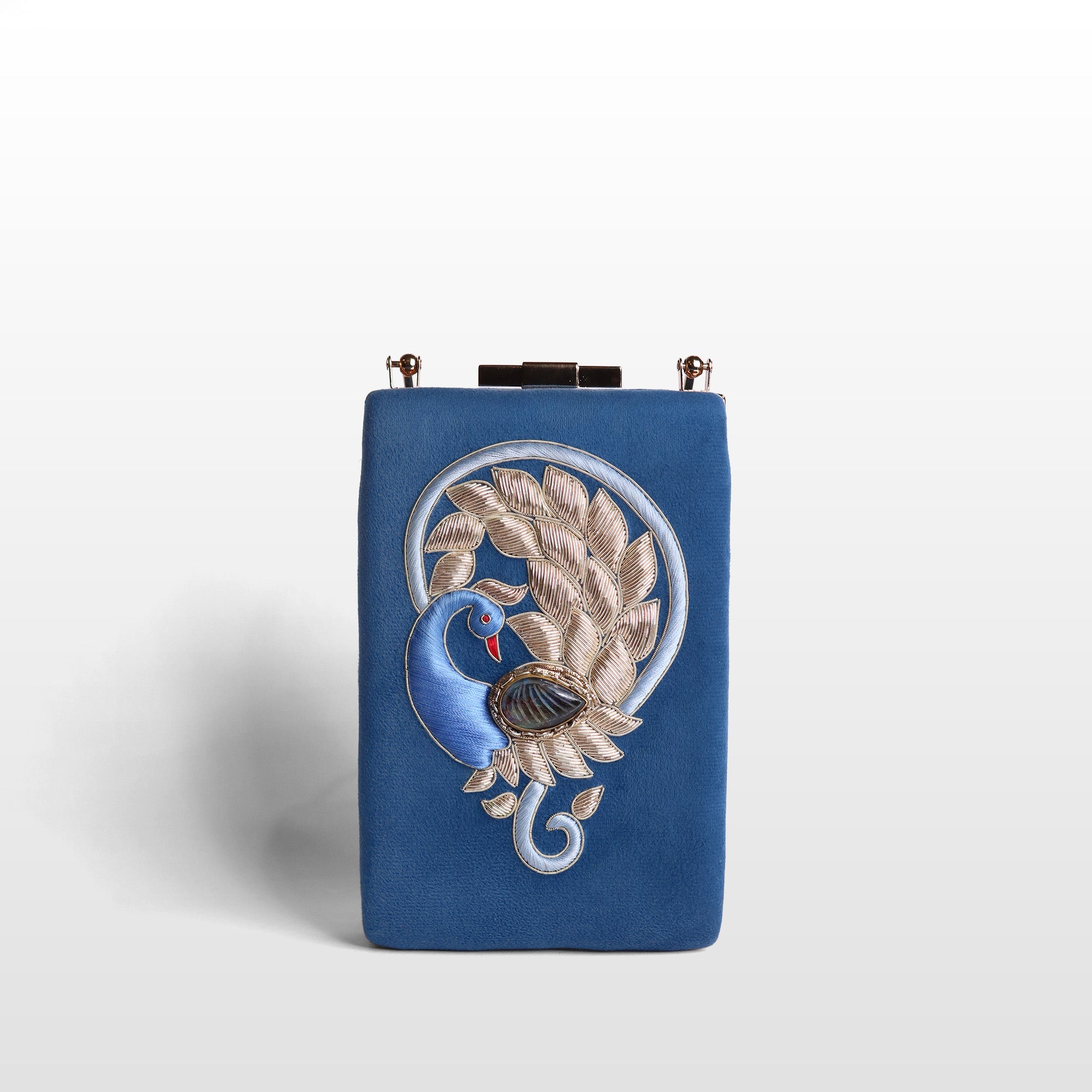 Noor-e-Mor Velvet Clutch