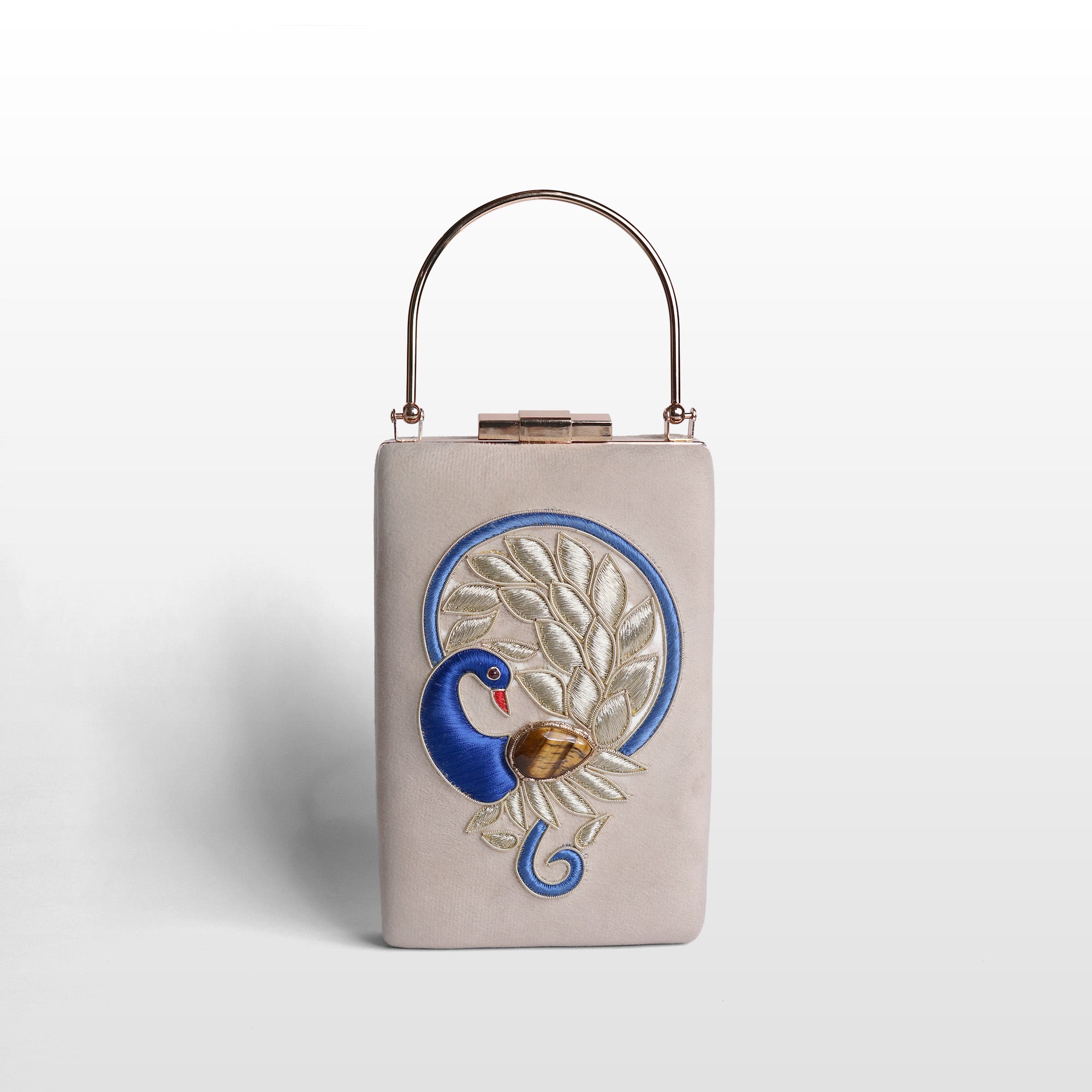 Noor-e-Mor Velvet Clutch