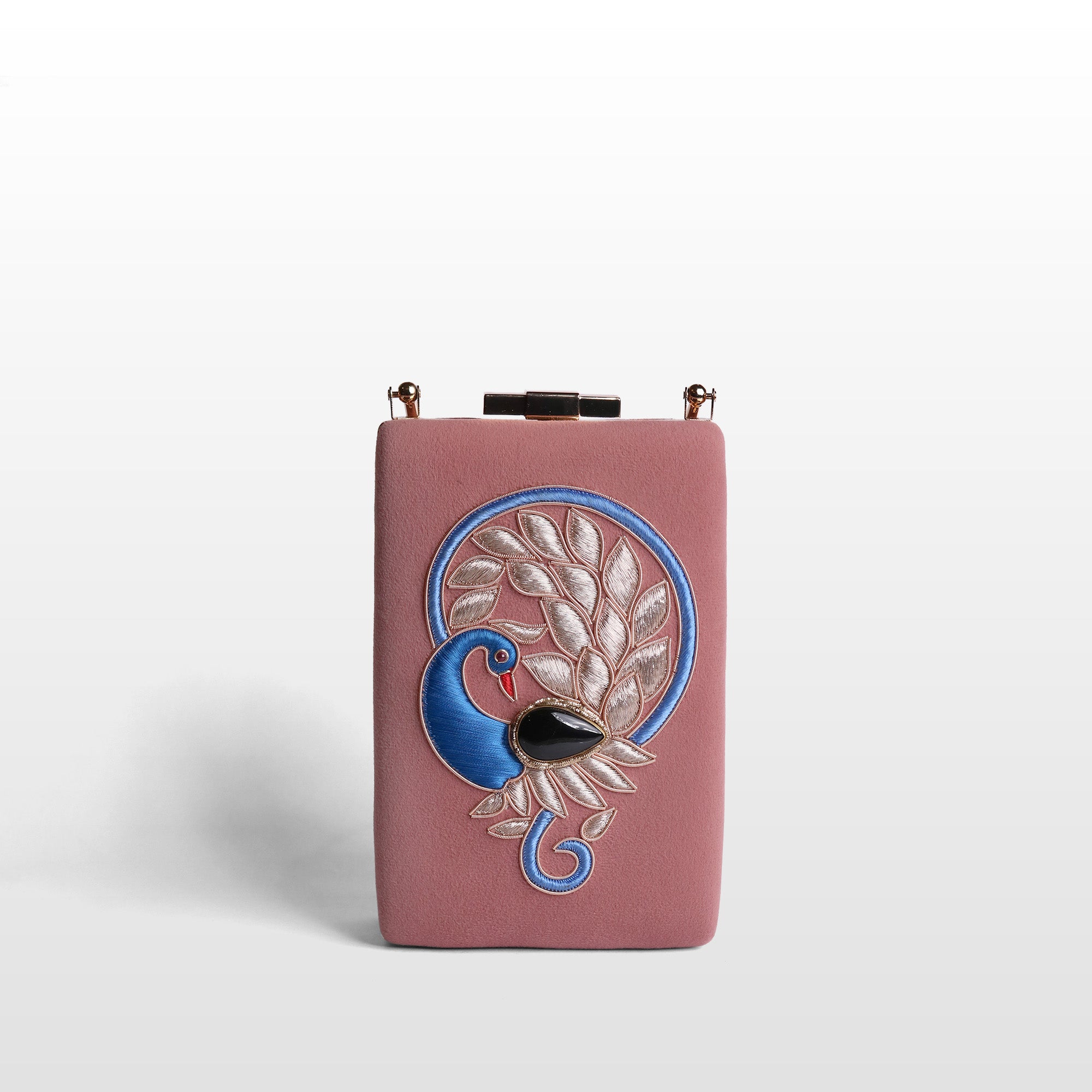 Noor-e-Mor Velvet Clutch