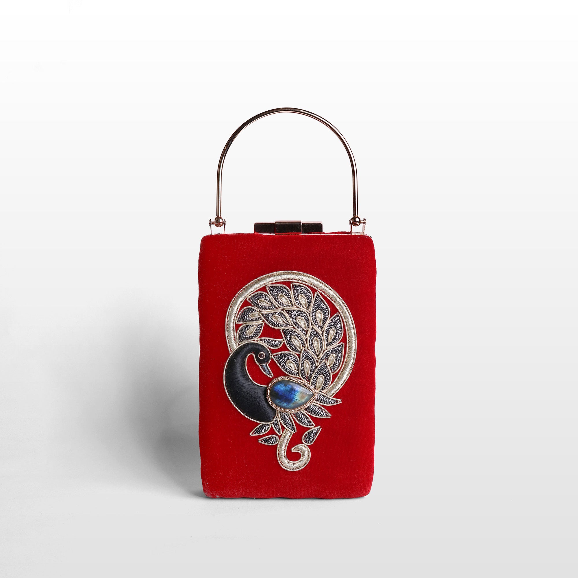 Noor-e-Mor Velvet Clutch