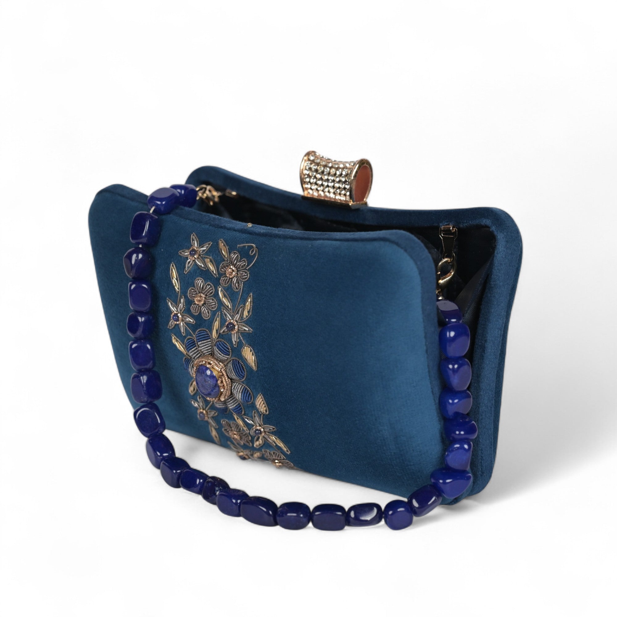 Petal Luxe Velvet Wrapped Clutch