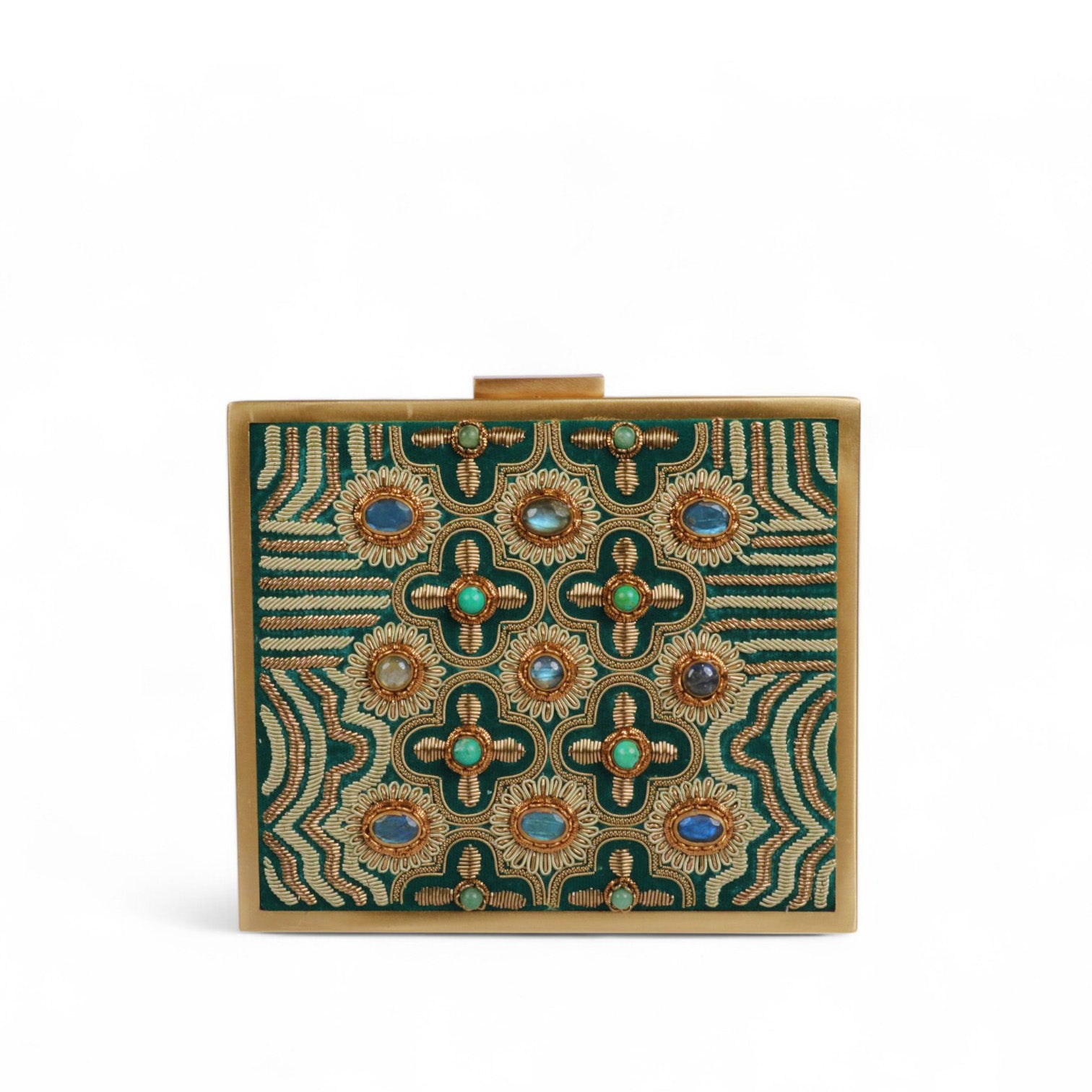 Zardosi Jewel Box Square Clutch