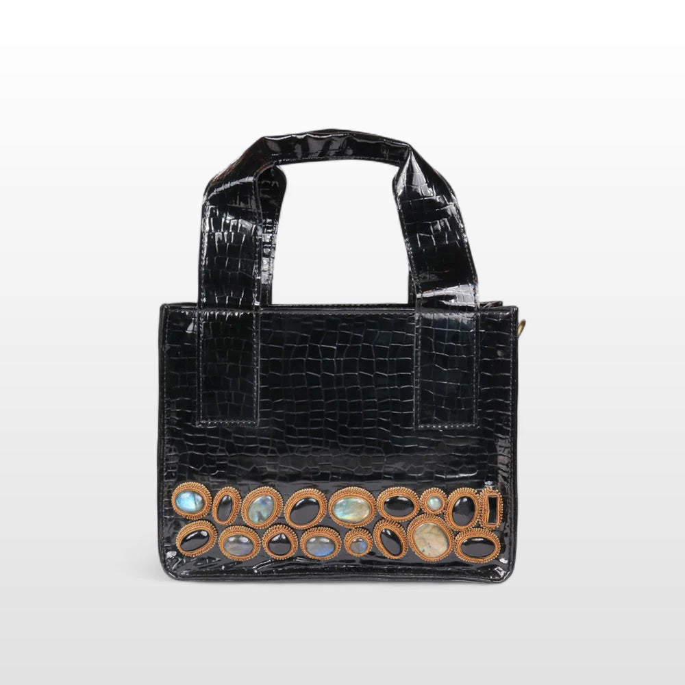 Jewel Weave Leatherite Tote