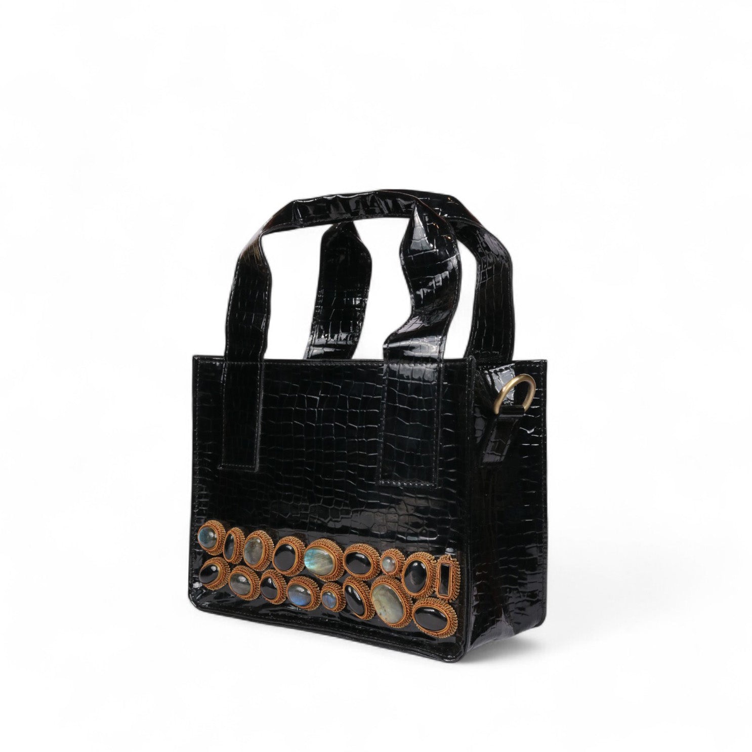 Jewel Weave Leatherite Tote
