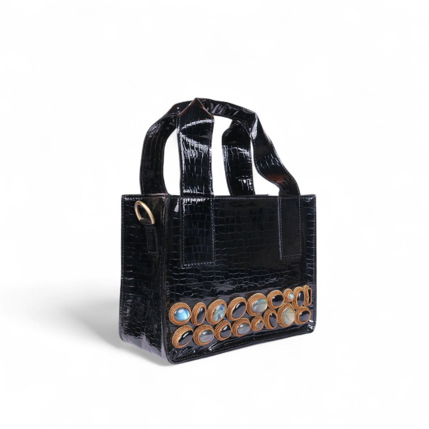Jewel Weave Leatherite Tote