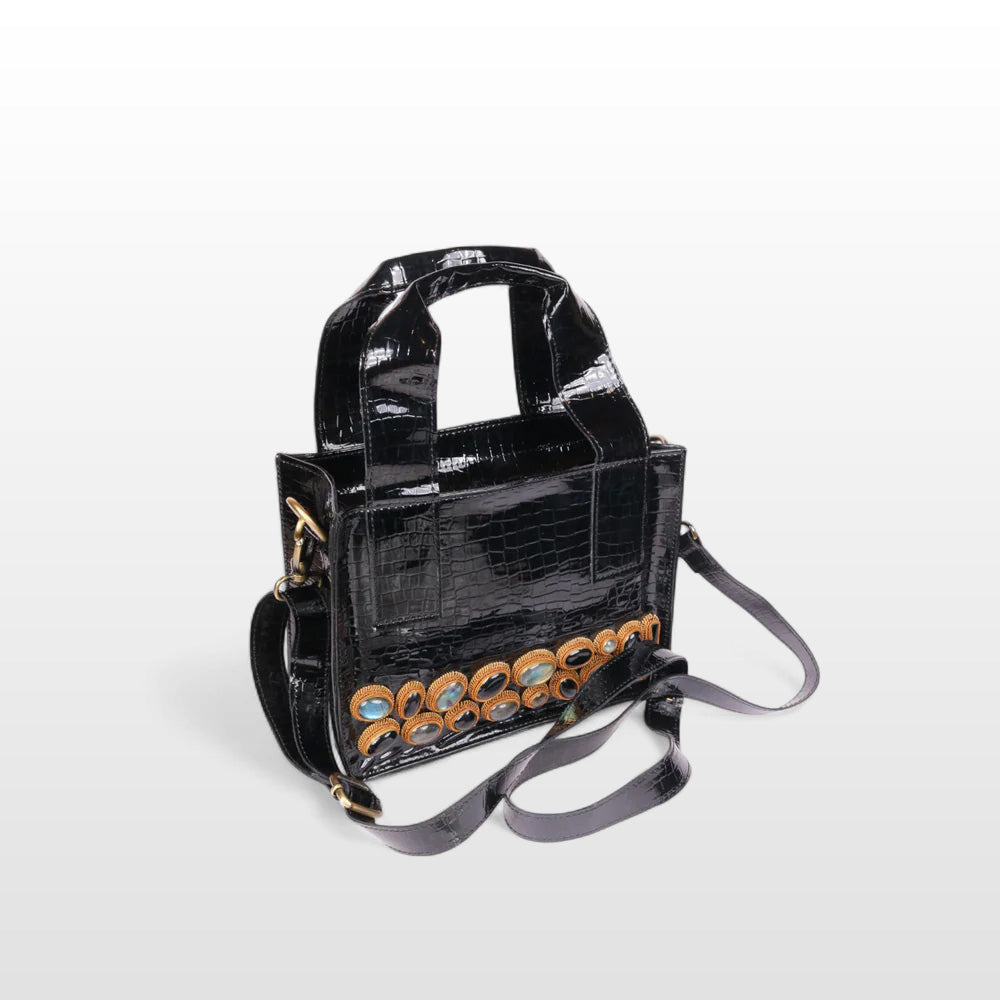 Jewel Weave Leatherite Tote