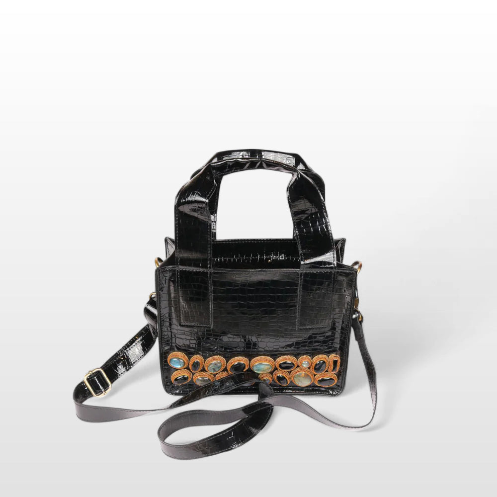 Jewel Weave Leatherite Tote