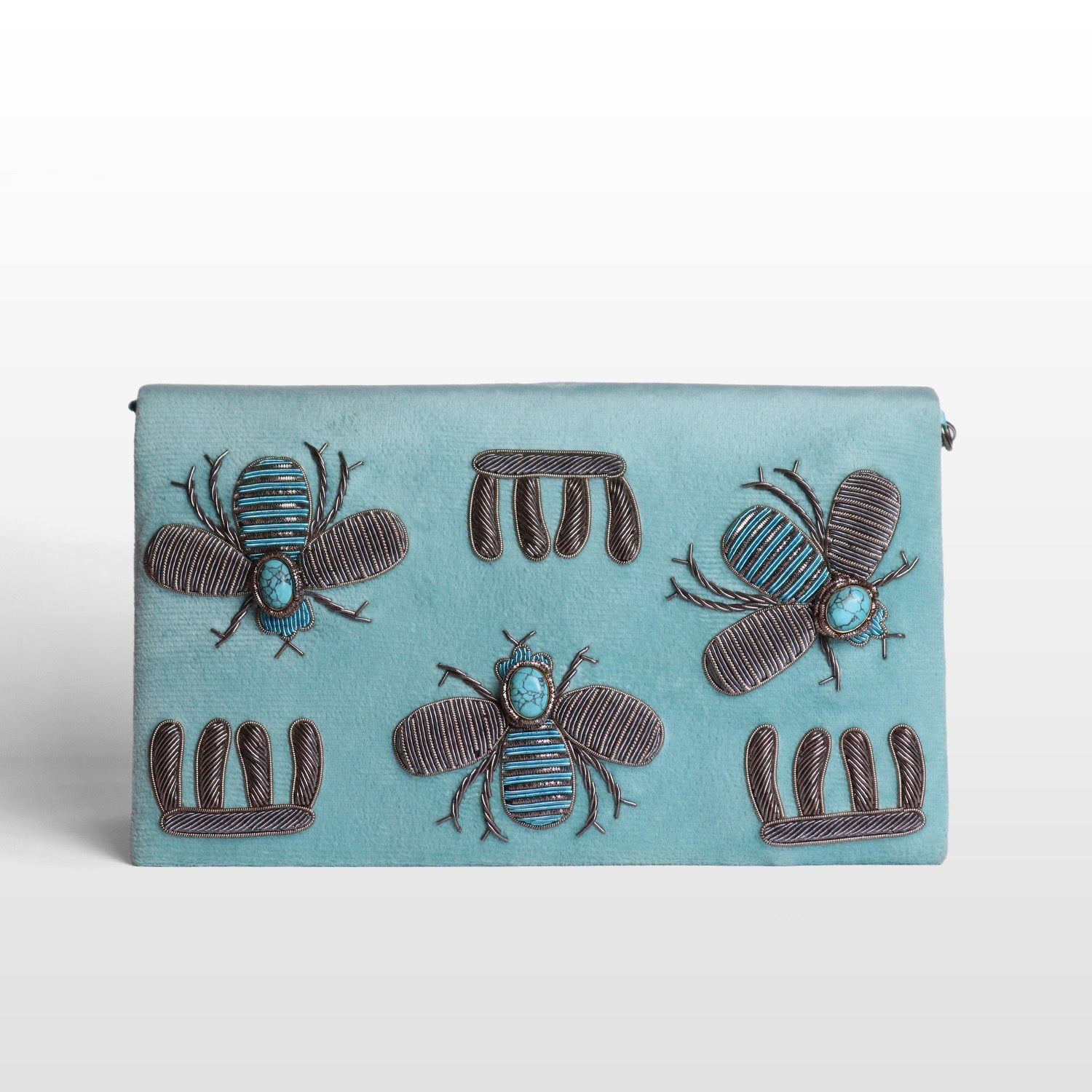 Imperial Velvet Zardozi Bug Bag