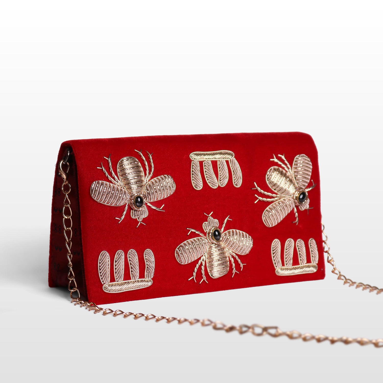 Imperial Velvet Zardozi Bug Bag