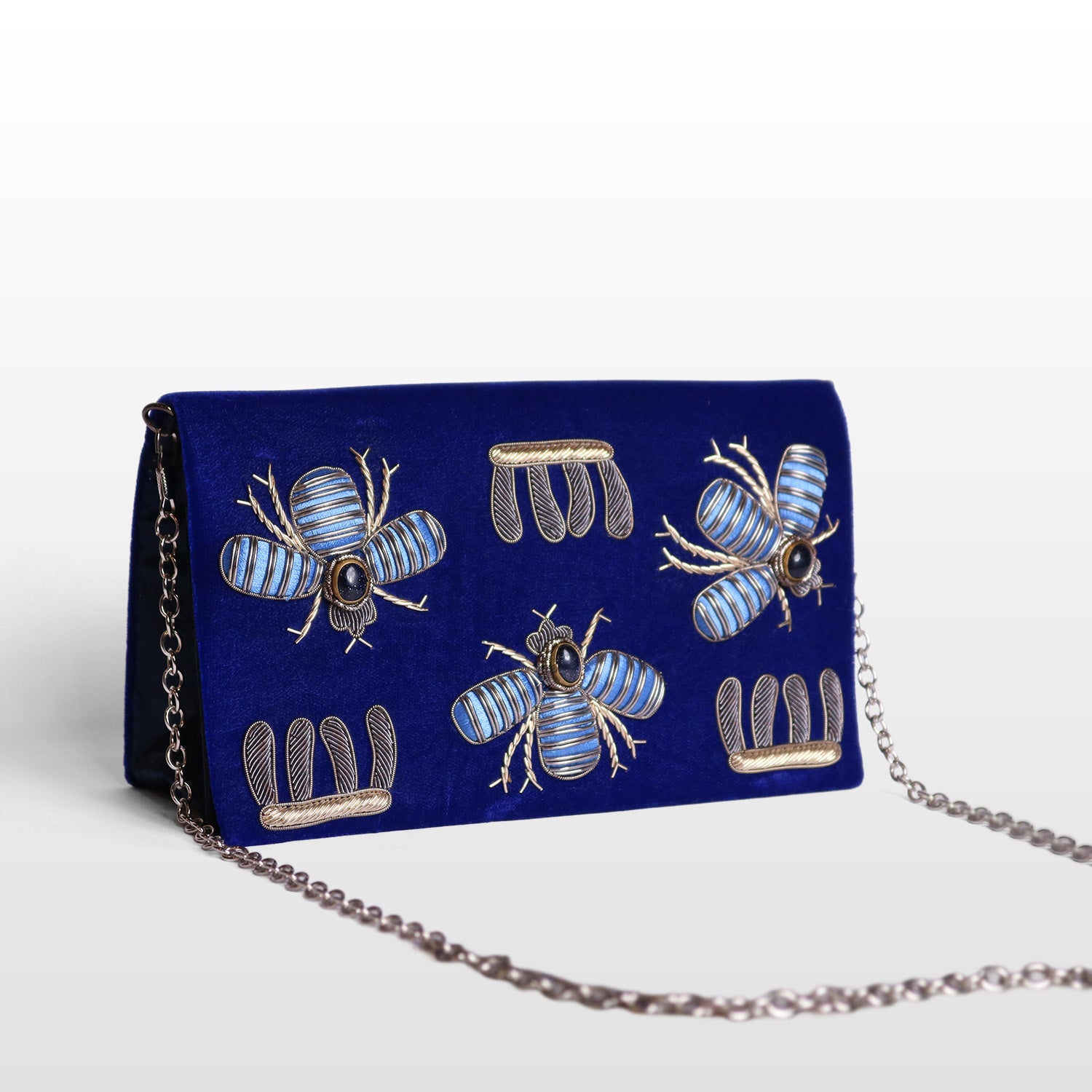 Imperial Velvet Zardozi Bug Bag