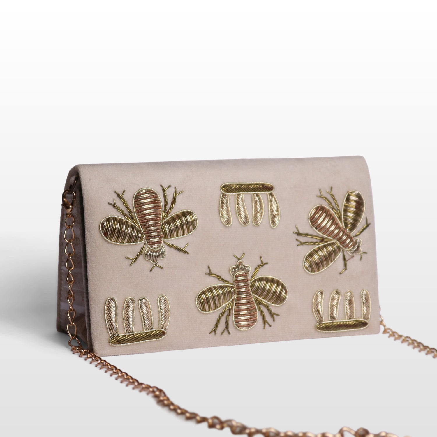 Imperial Velvet Zardozi Bug Bag