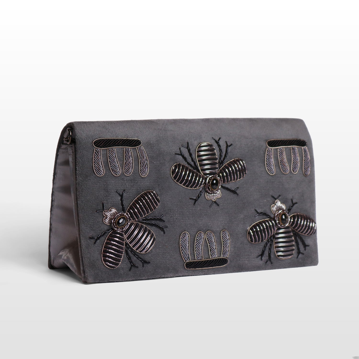 Imperial Velvet Zardozi Bug Bag