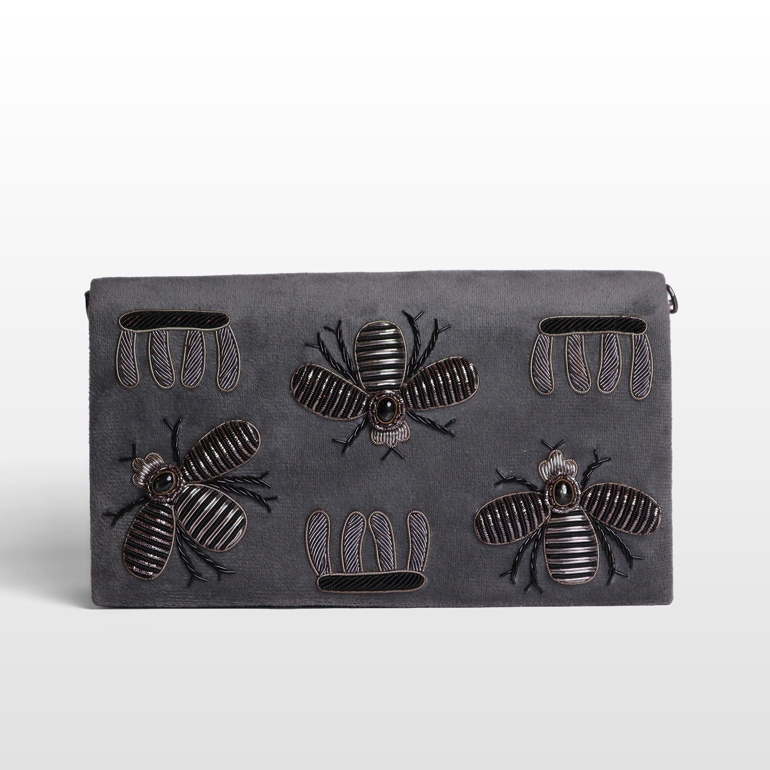 Imperial Velvet Zardozi Bug Bag