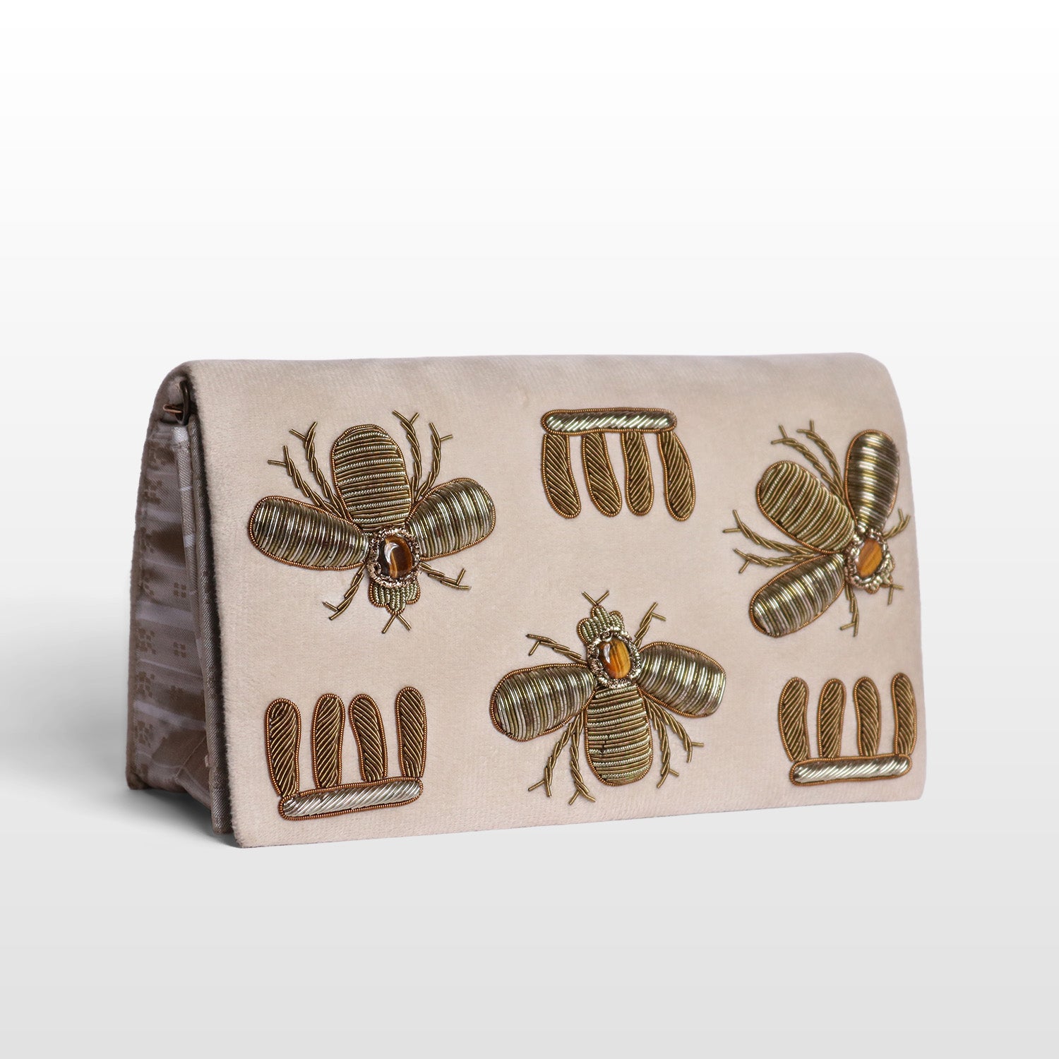 Imperial Velvet Zardozi Bug Bag