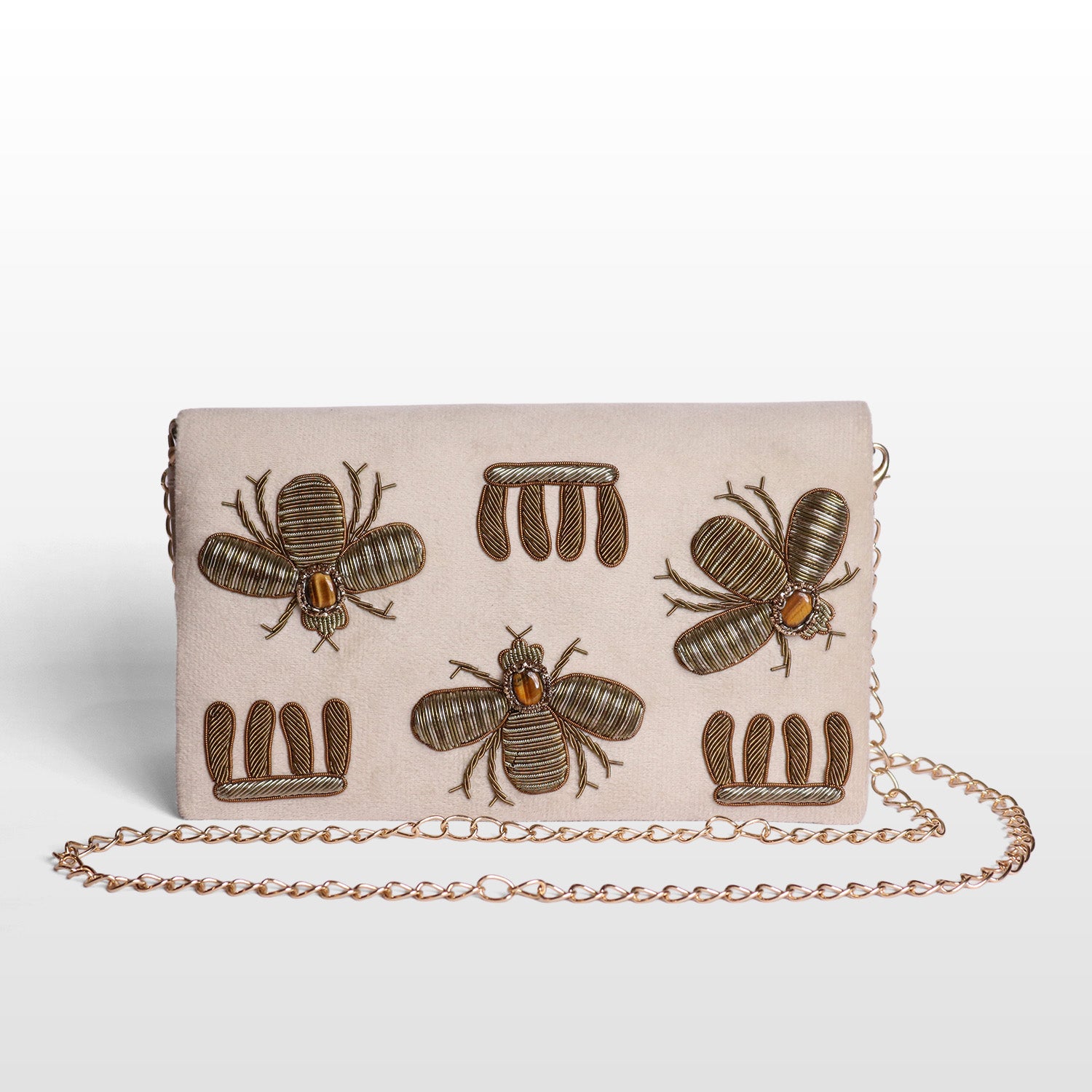 Imperial Velvet Zardozi Bug Bag