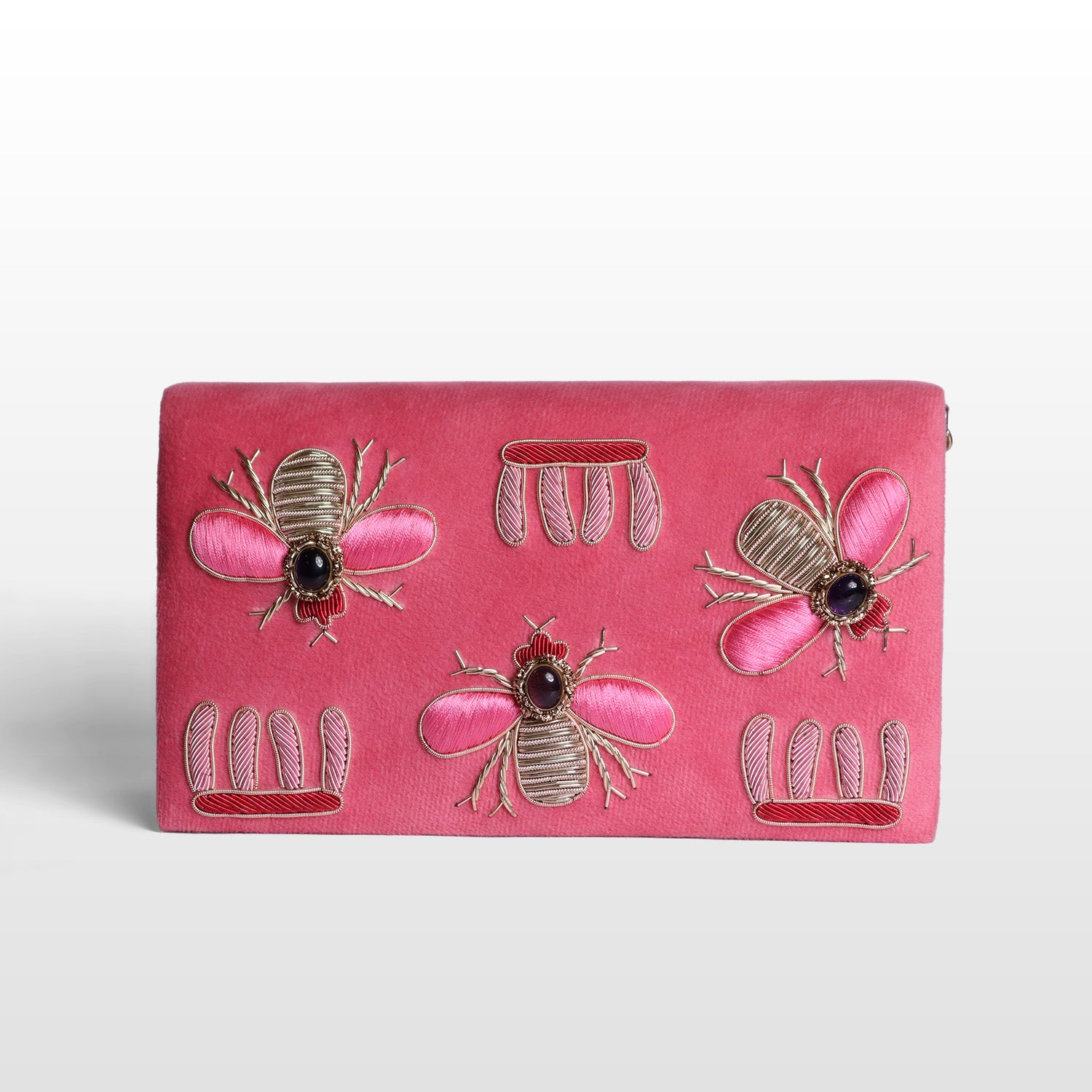 Imperial Velvet Zardozi Bug Bag