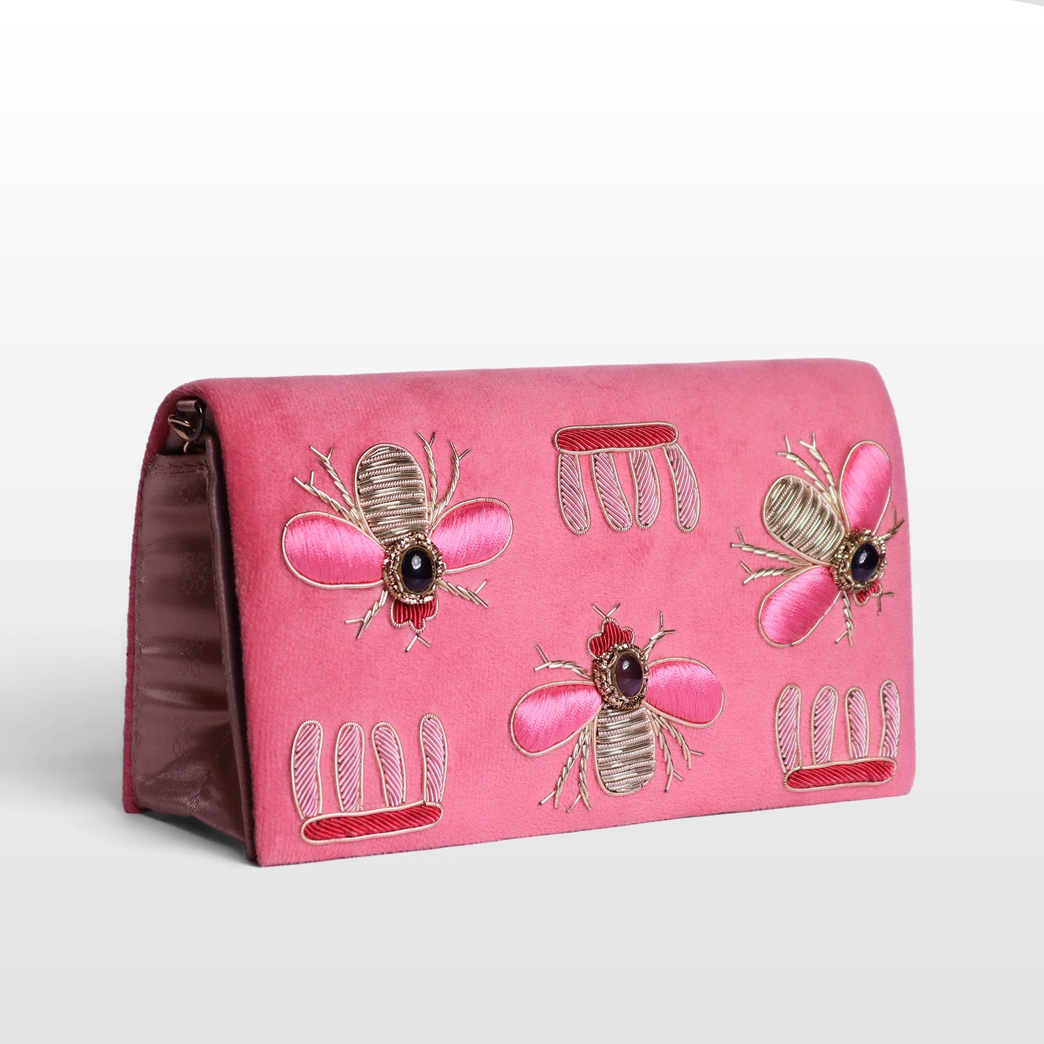 Imperial Velvet Zardozi Bug Bag