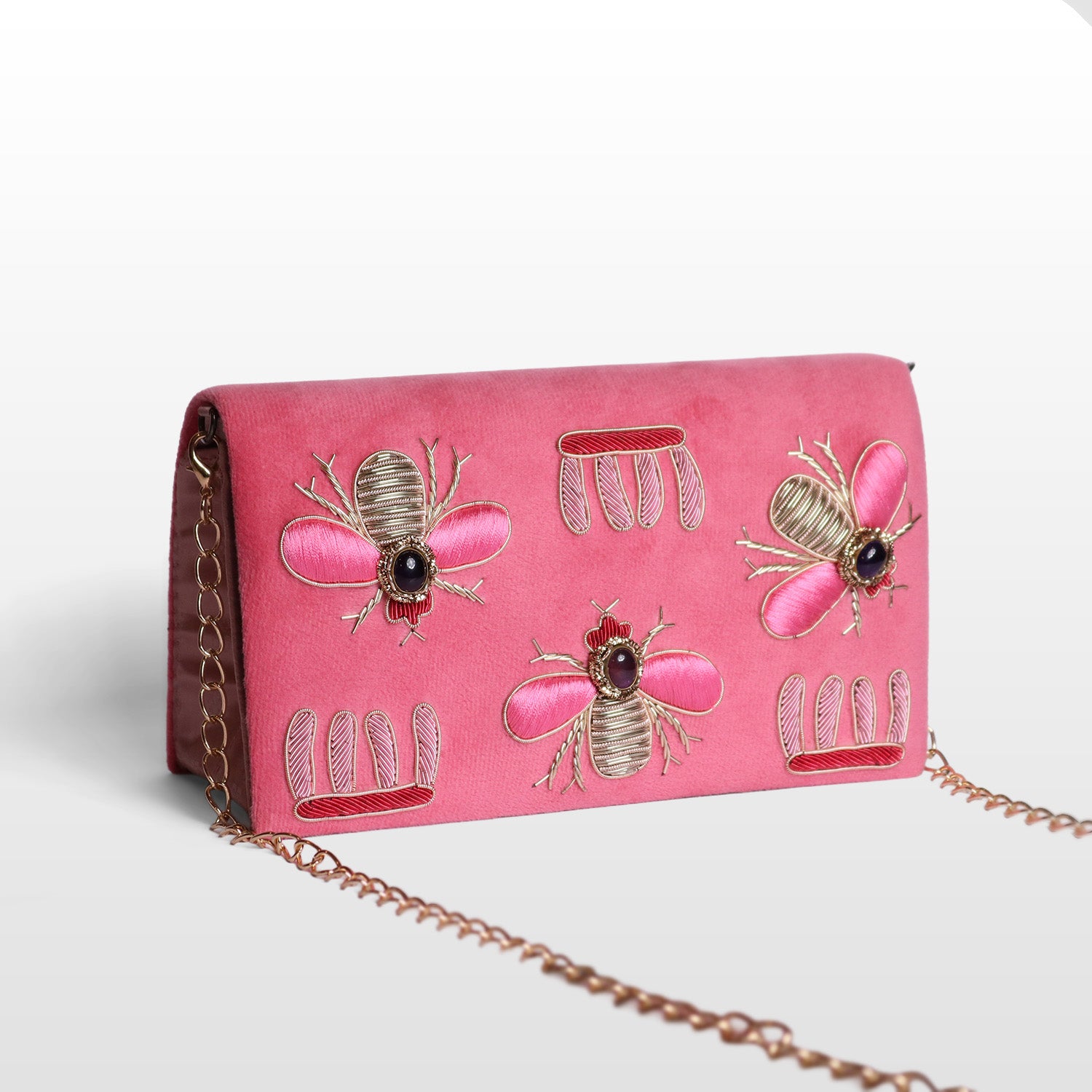 Imperial Velvet Zardozi Bug Bag