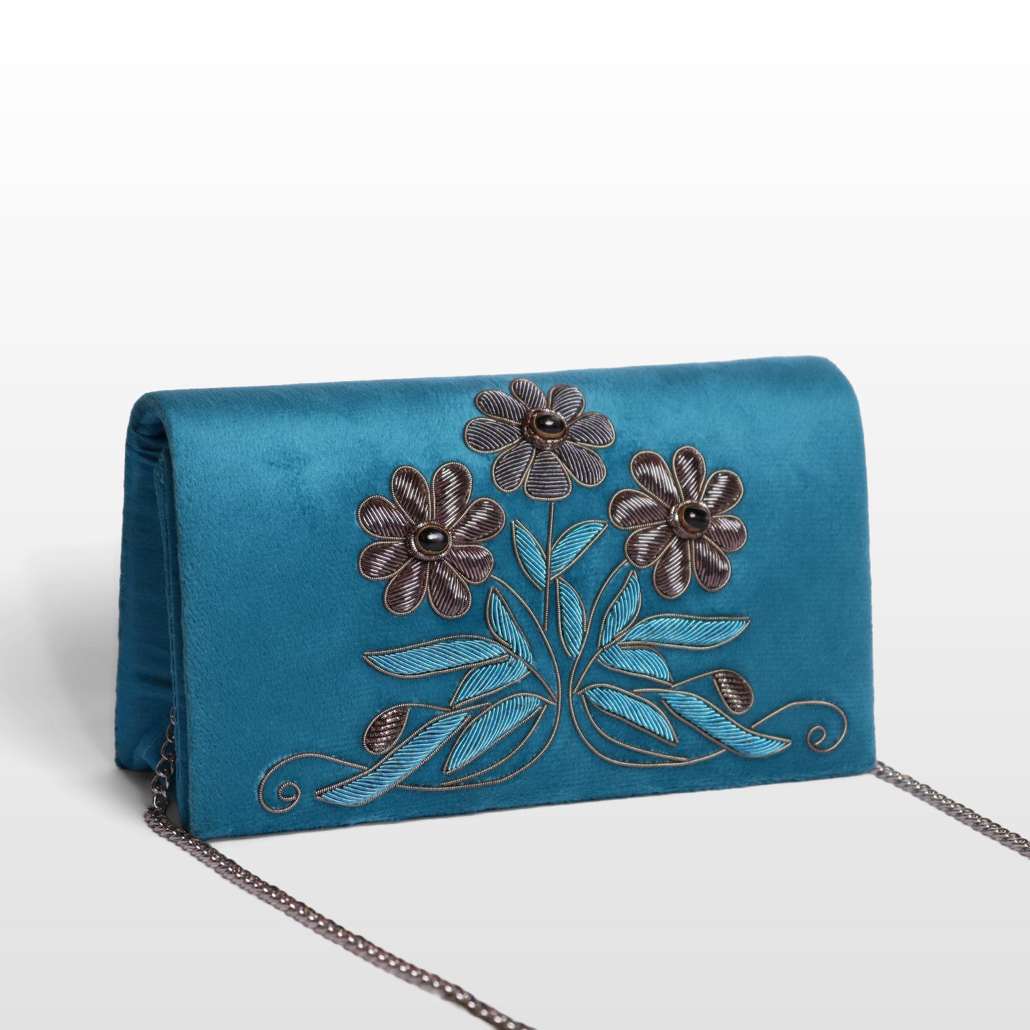 Luxe Gem-Embroidered Velvet Sling