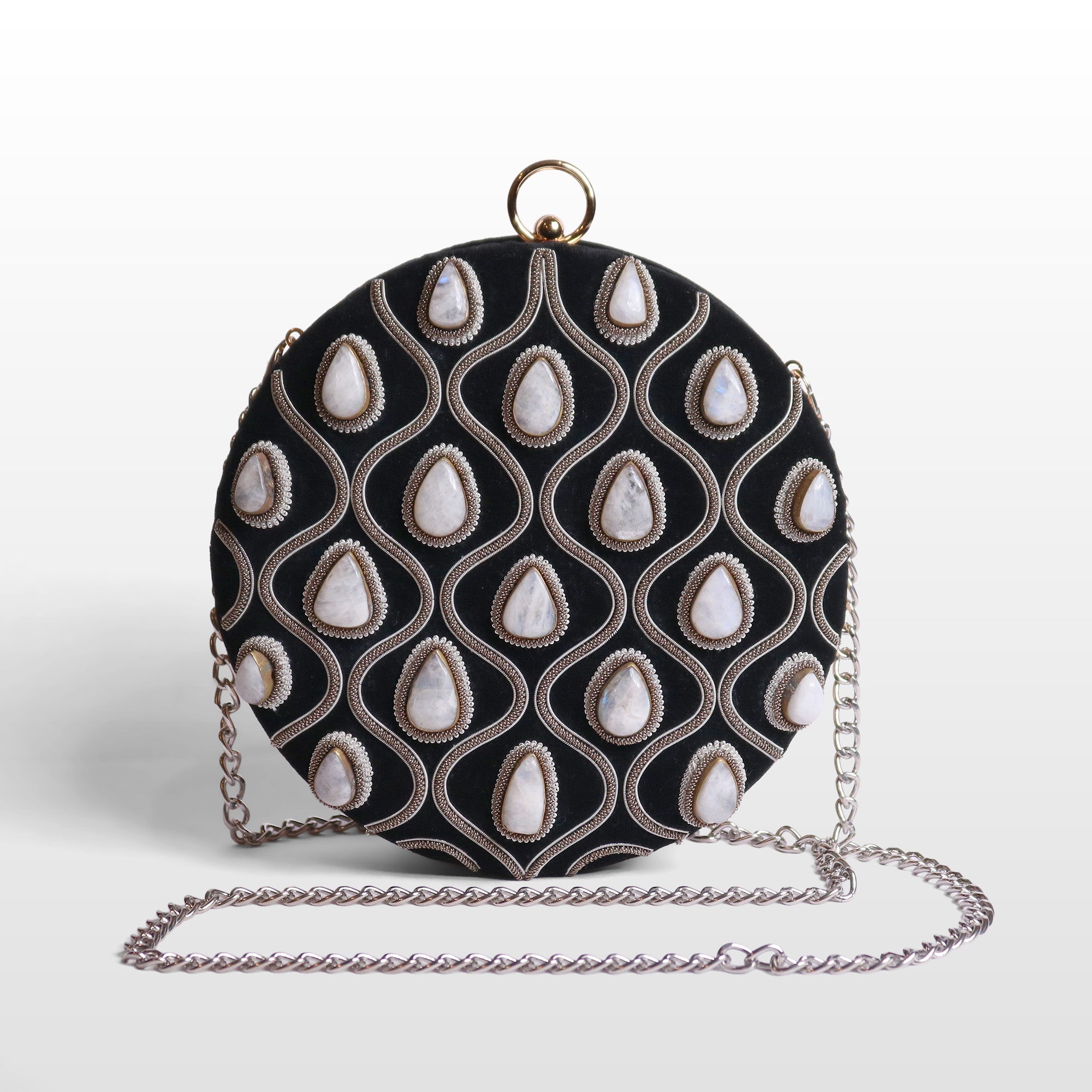 Aurelia Gemstone Round Clutch