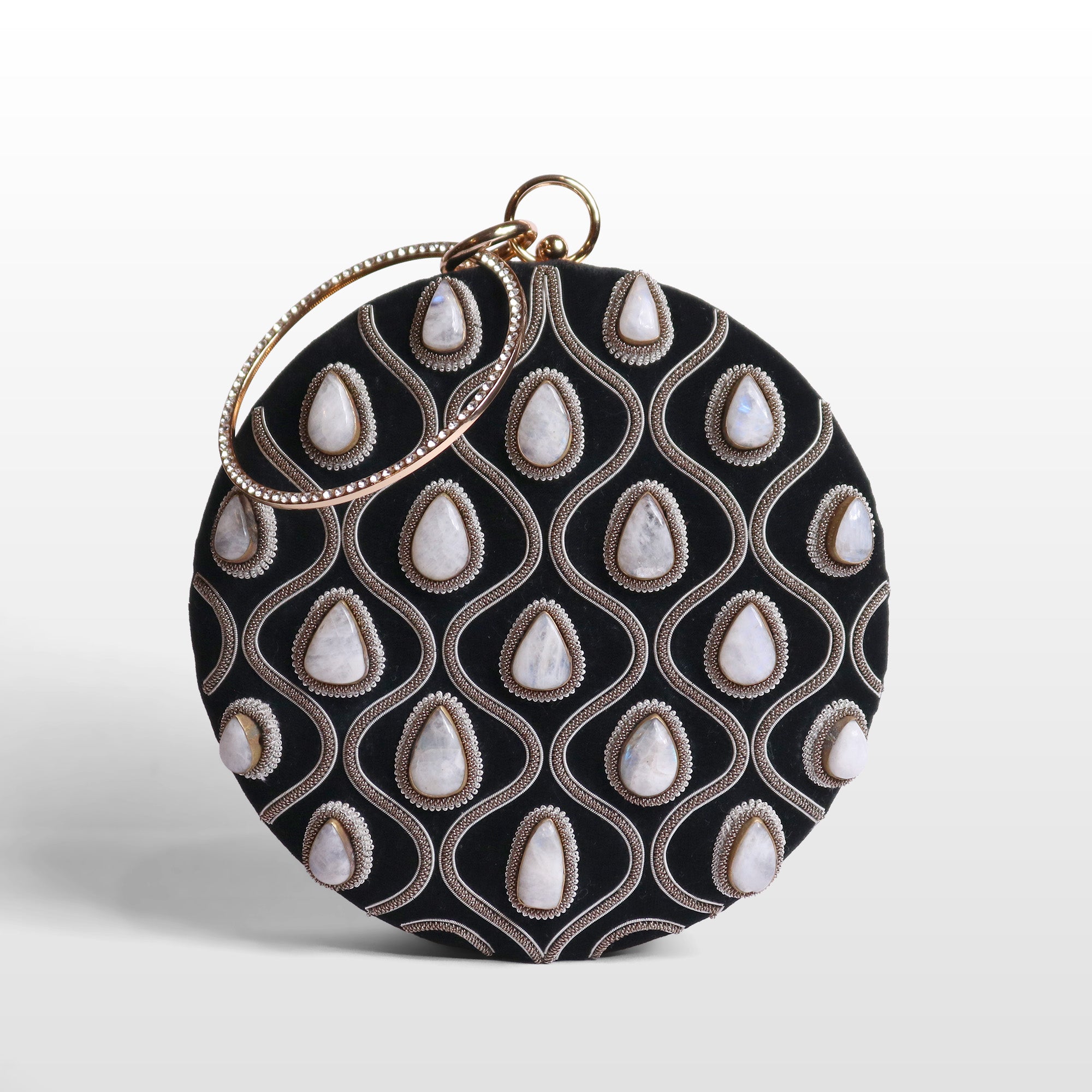 Aurelia Gemstone Round Clutch