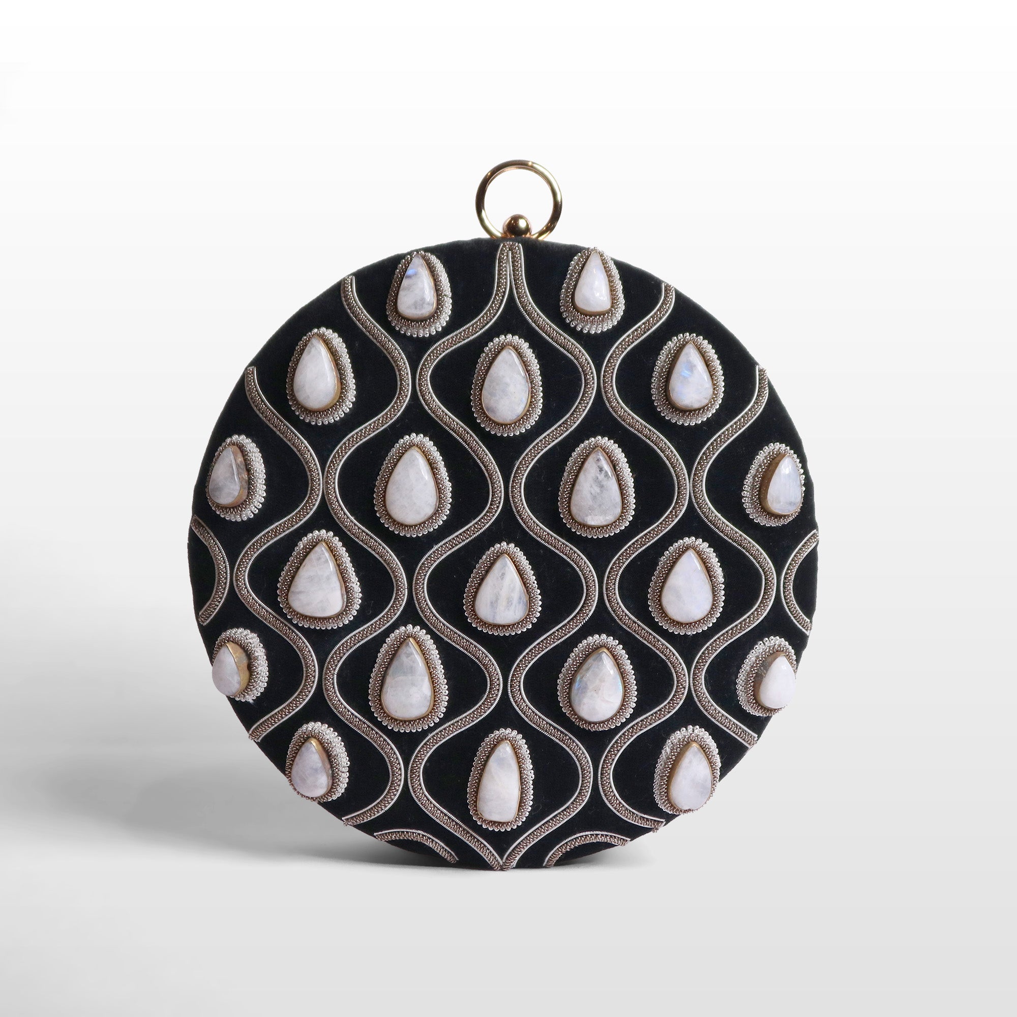 Aurelia Gemstone Round Clutch