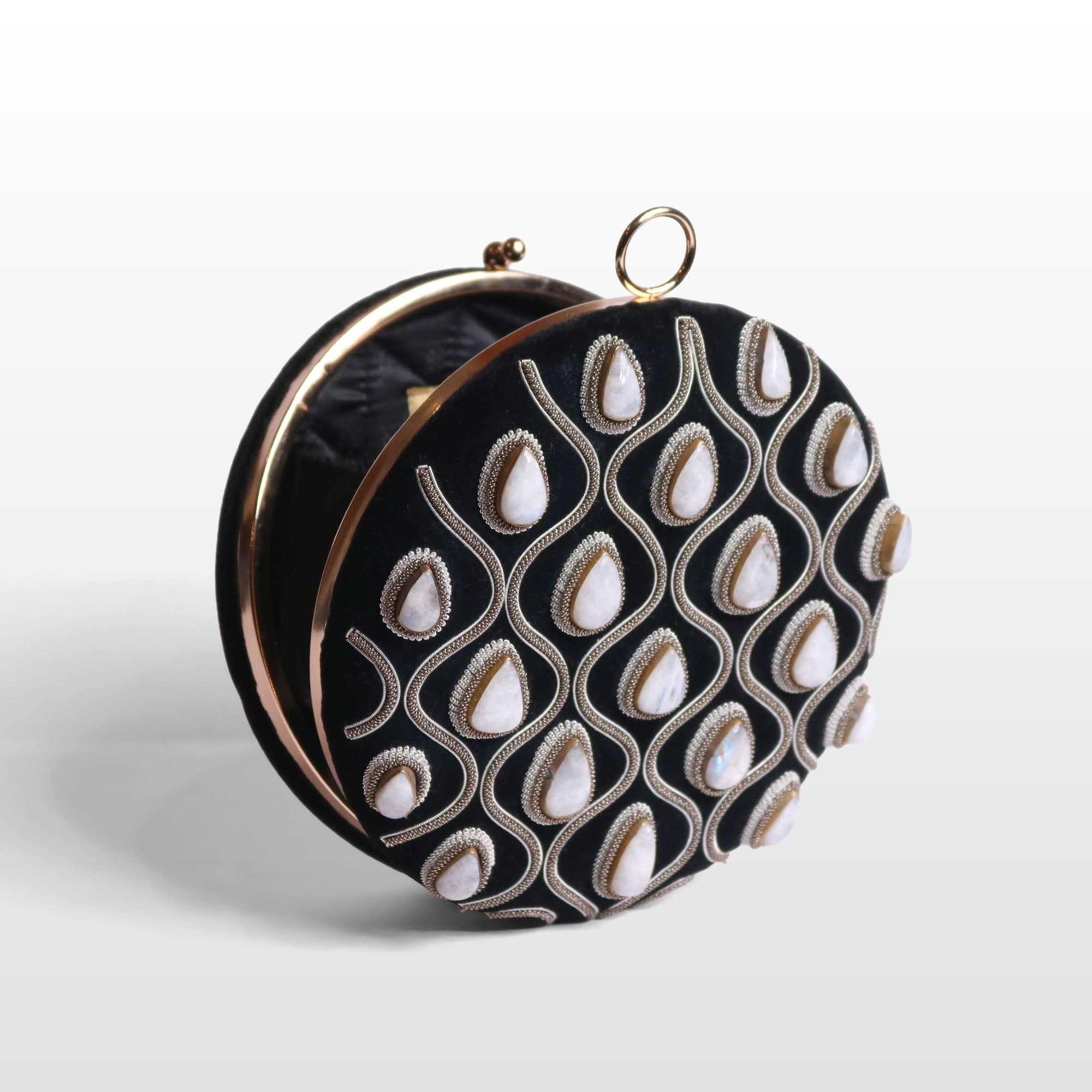 Aurelia Gemstone Round Clutch