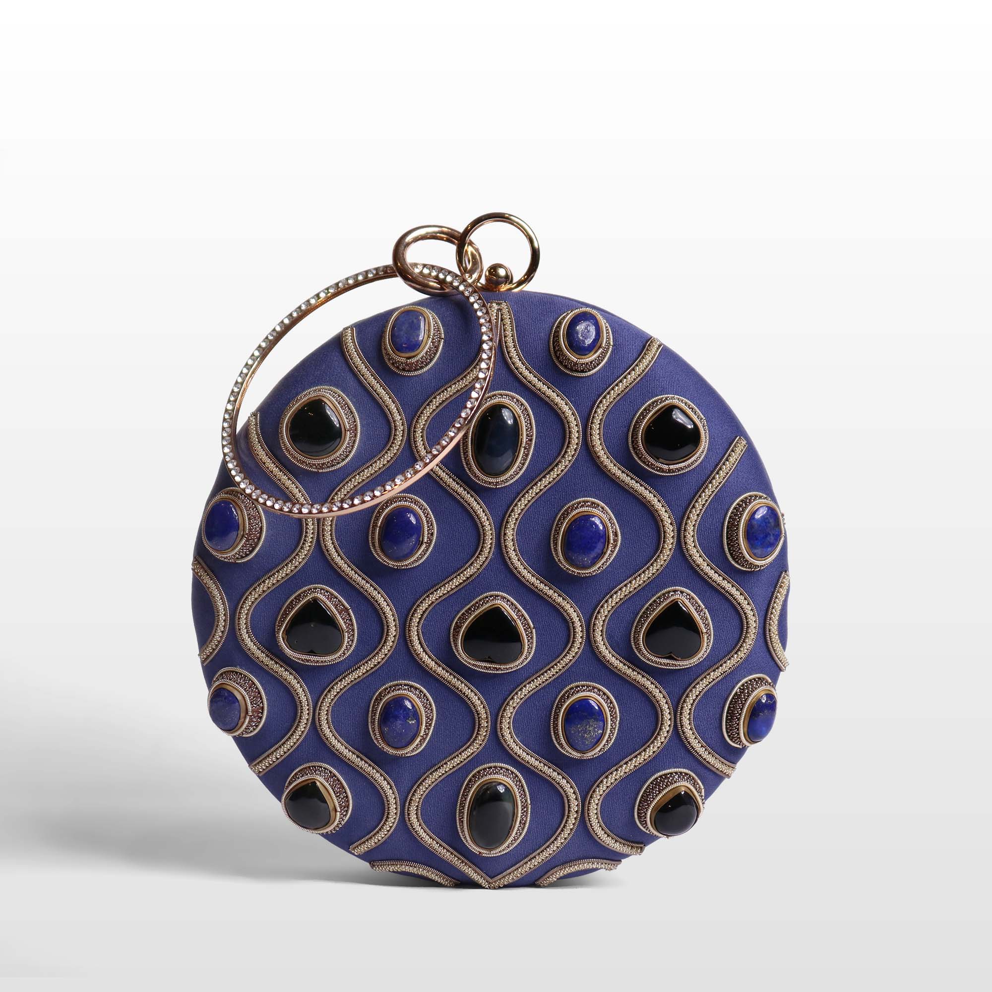 Aurelia Gemstone Round Clutch