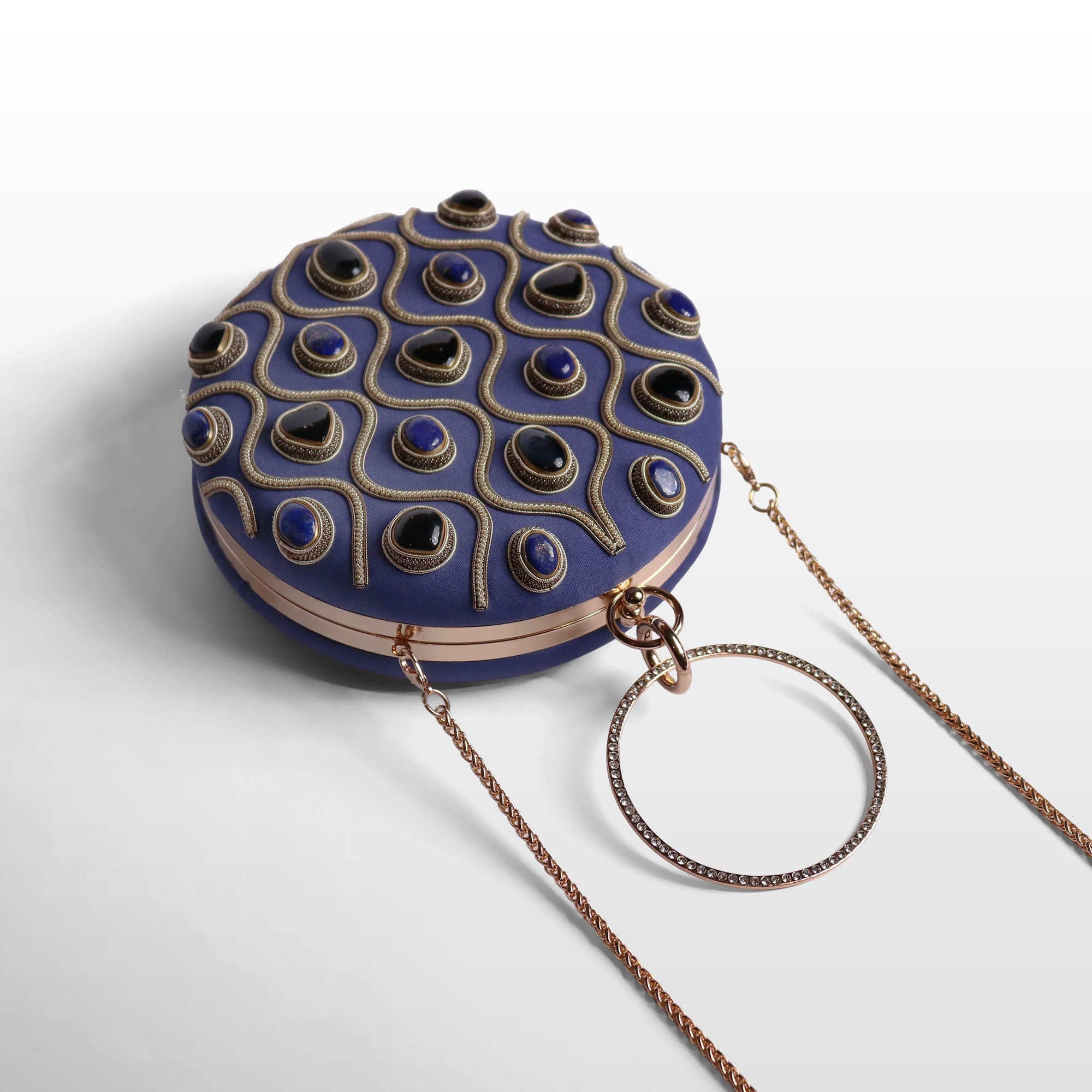 Aurelia Gemstone Round Clutch