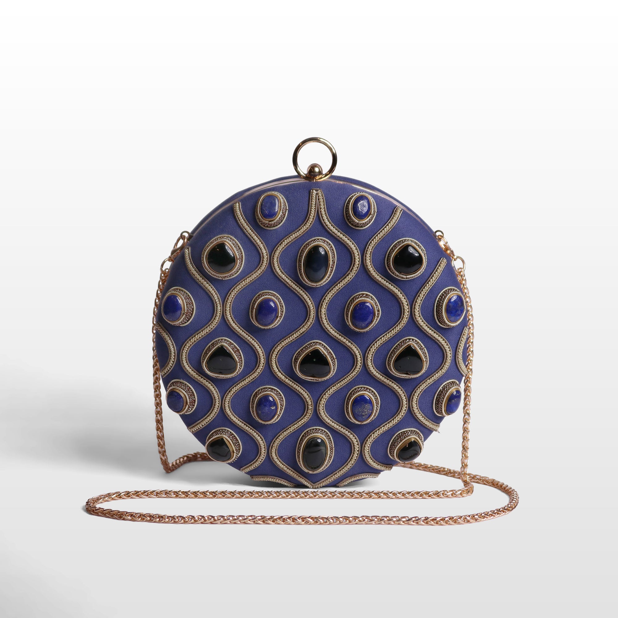 Aurelia Gemstone Round Clutch