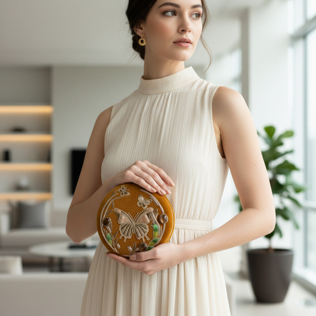 Lyra Butterfly Gemstone Clutch