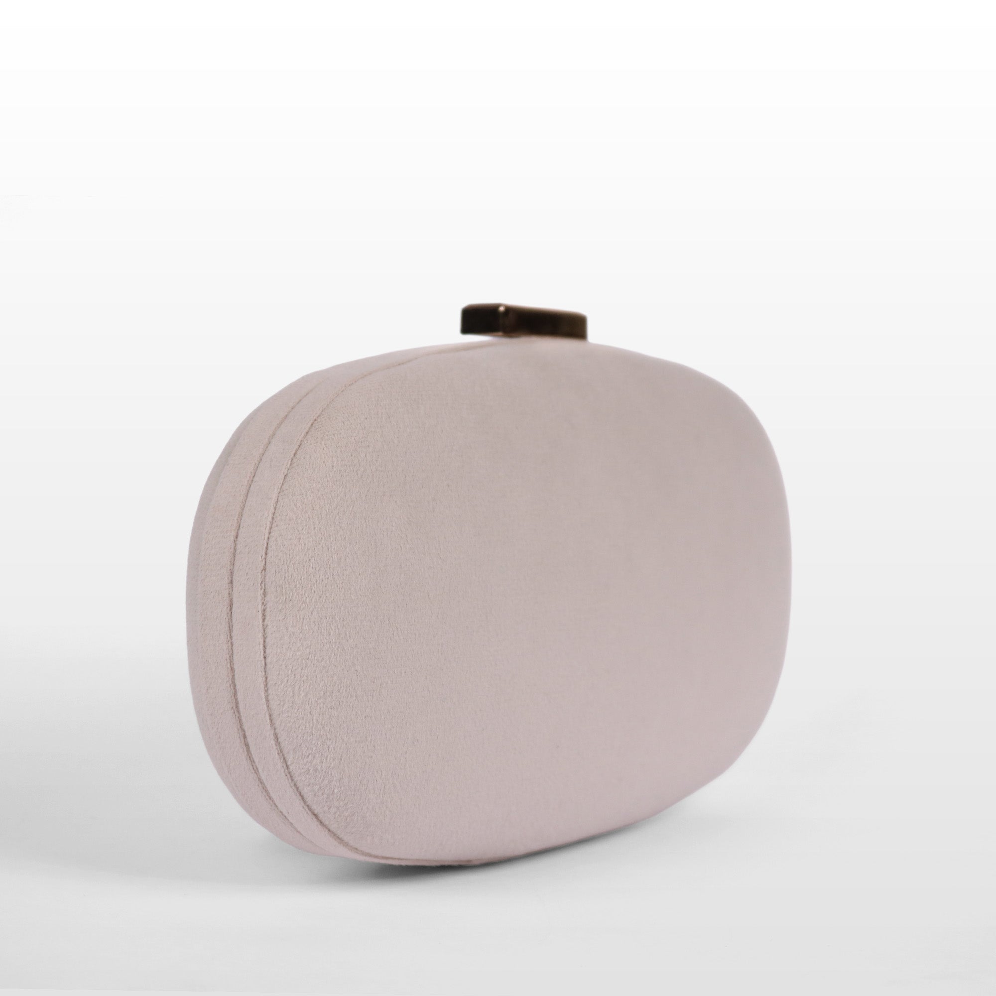 Velvet Rosette Oval Evening Bag