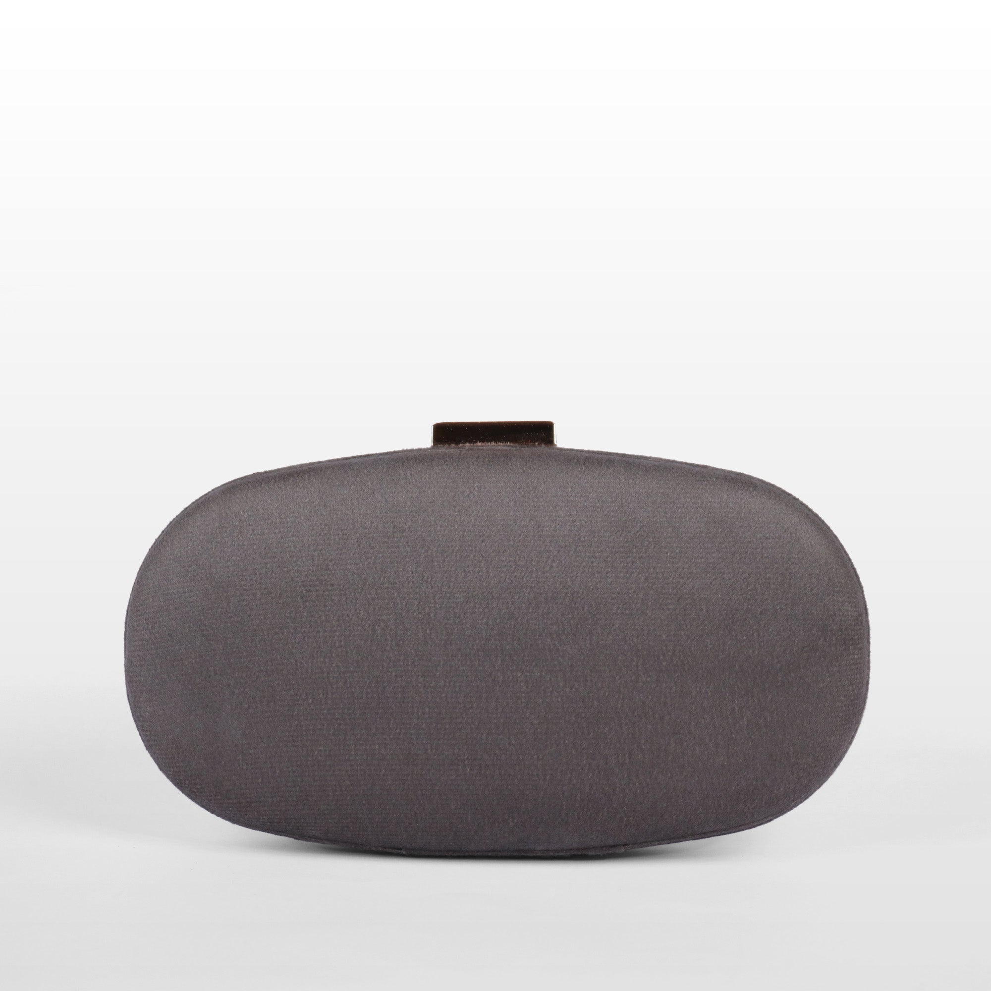 Velvet Rosette Oval Evening Bag