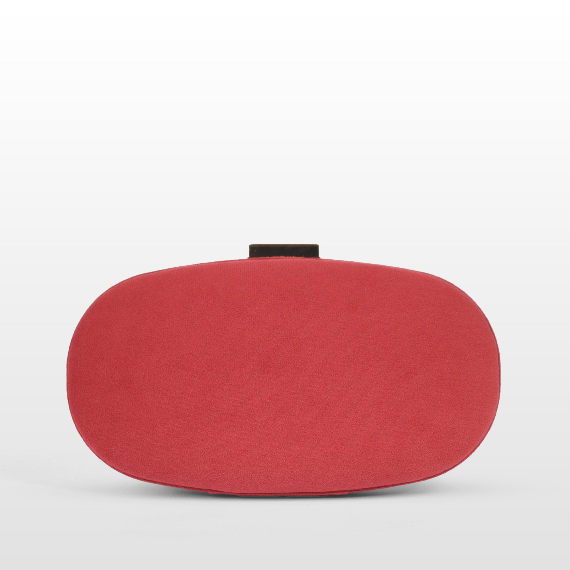 Velvet Rosette Oval Evening Bag