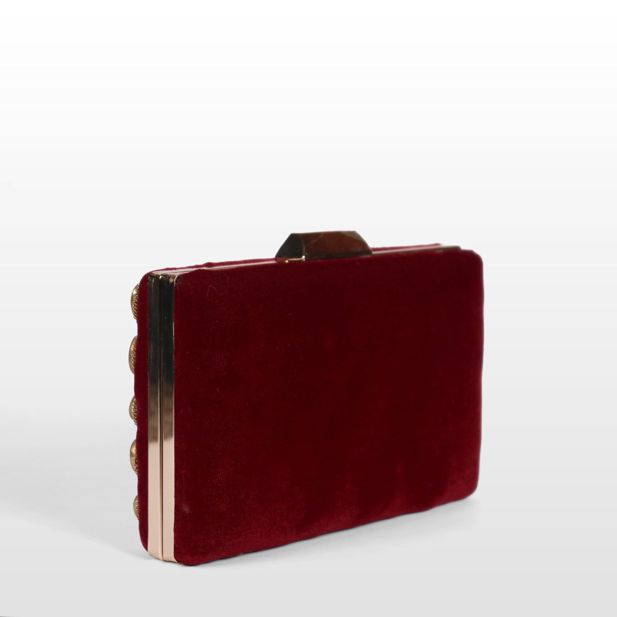 Crown stone Velvet Evening Bag