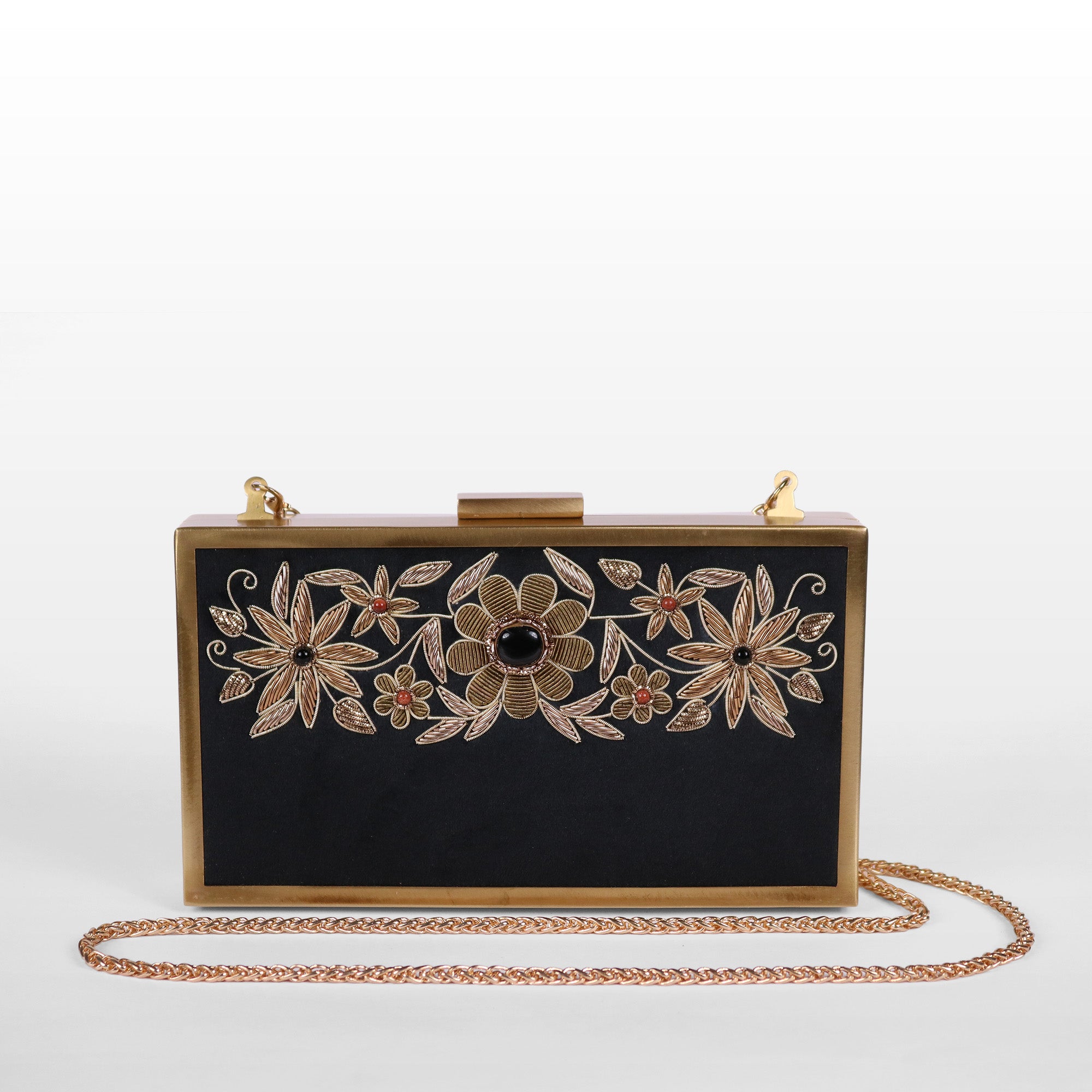 Bloom & Brass Evening Clutch