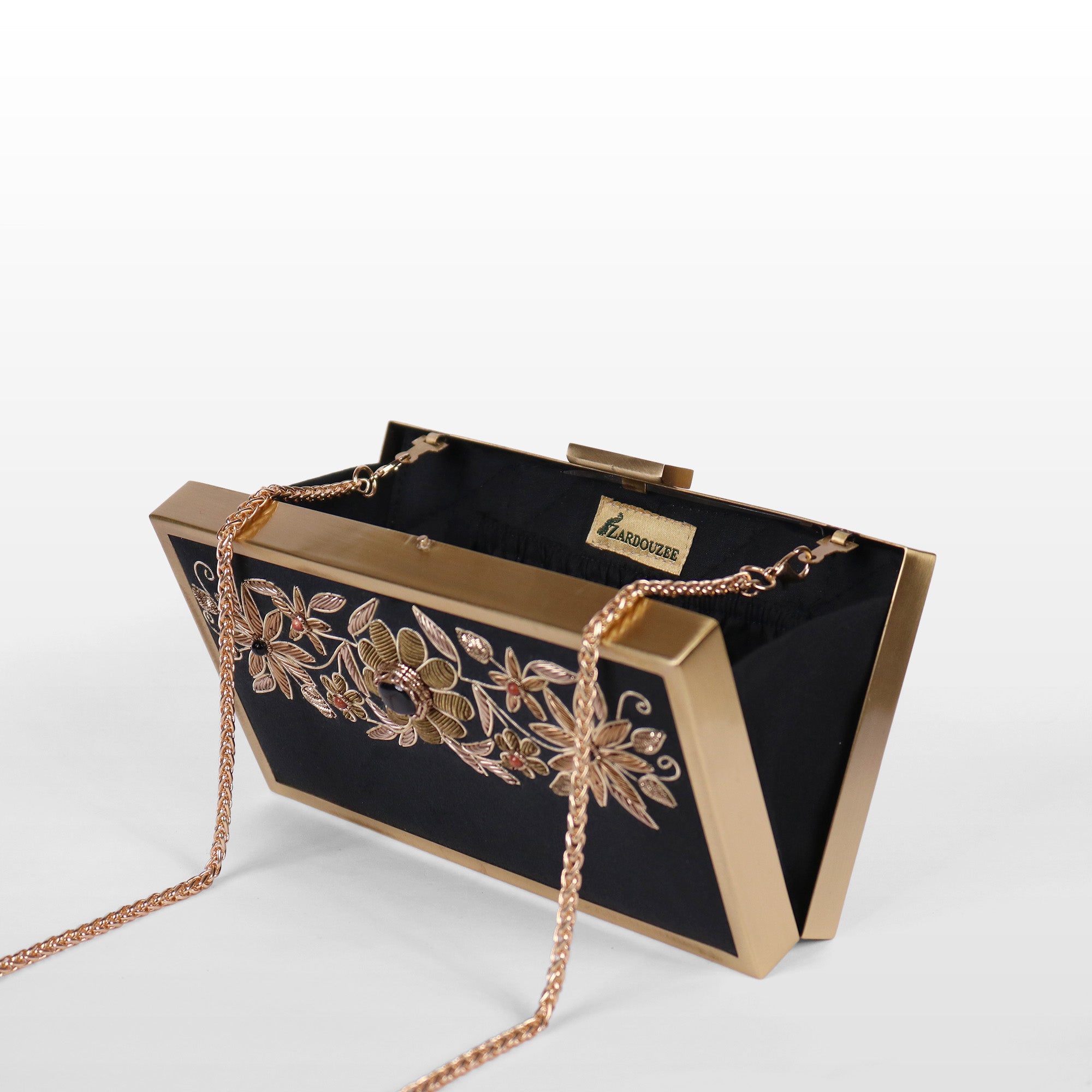 Bloom & Brass Evening Clutch