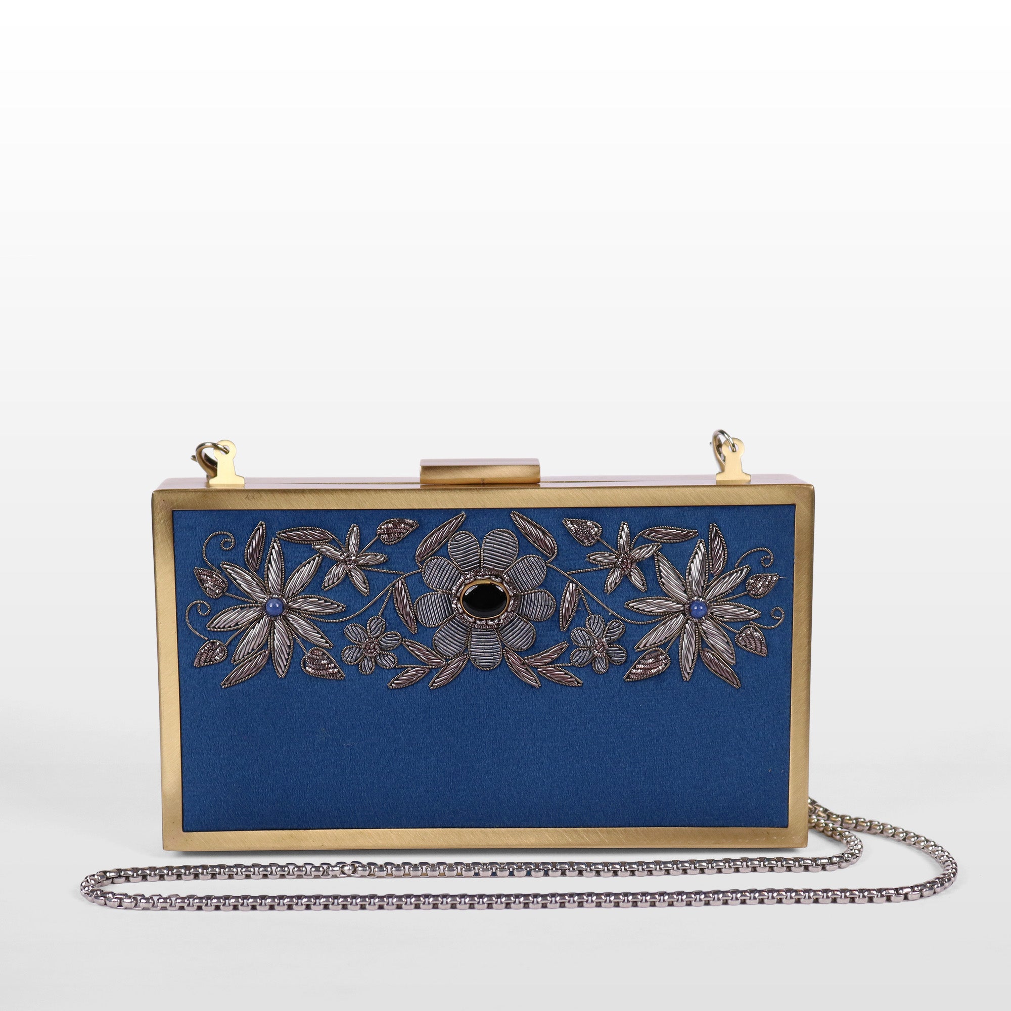 Bloom & Brass Evening Clutch