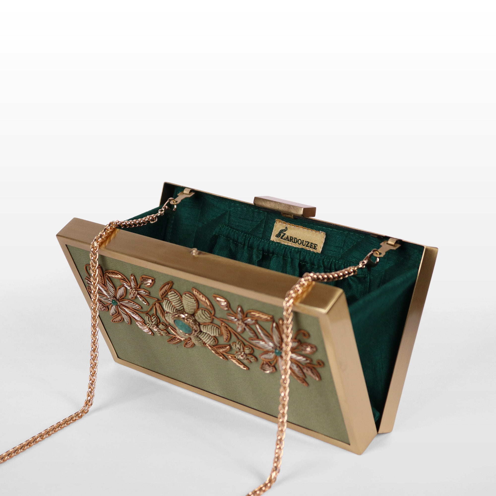 Bloom & Brass Evening Clutch